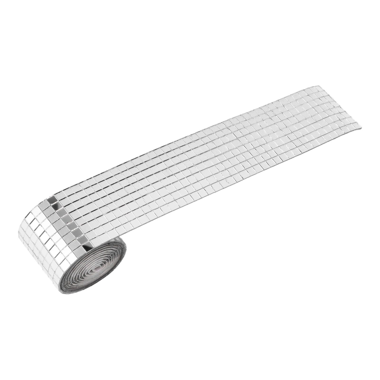 1600Pcs Self Adhesive Mirror Mosaic Sheet Adhesive Mosaic Square Glass Tile Sticker for Home Decorating Silver - Image 4