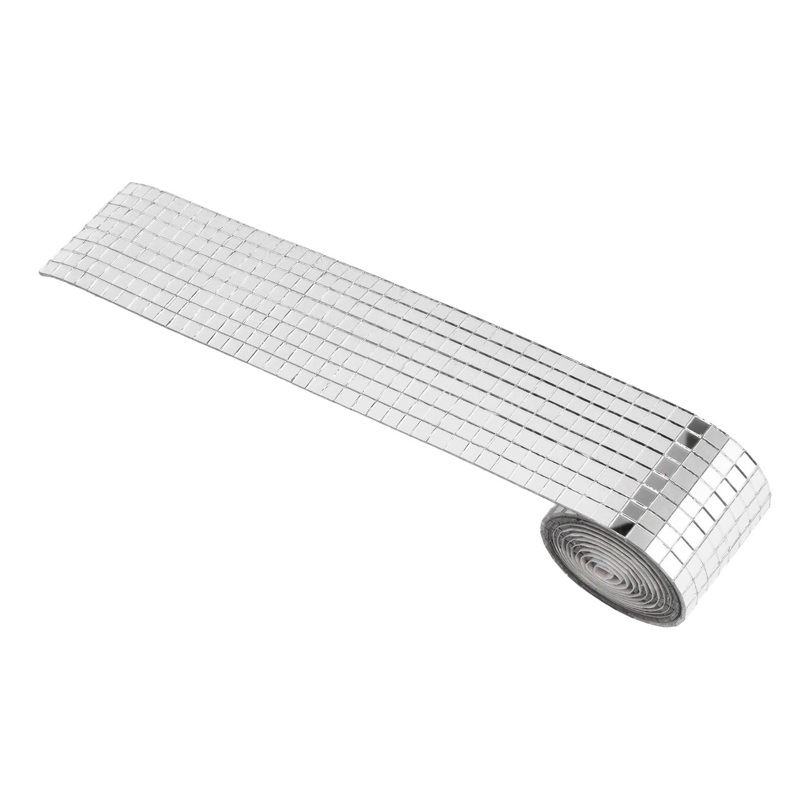 1600Pcs Self Adhesive Mirror Mosaic Sheet Adhesive Mosaic Square Glass Tile Sticker for Home Decorating Silver - Image 5