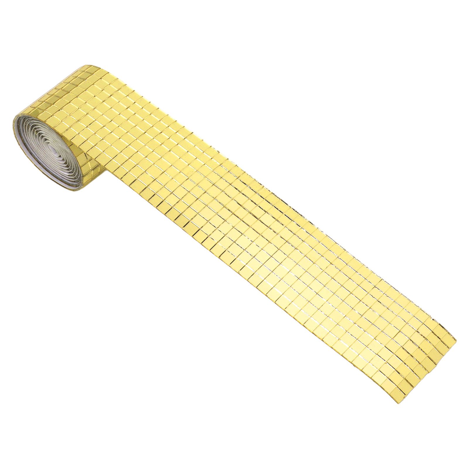 1600Pcs Self Adhesive Mirror Mosaic Sheet Adhesive Mosaic Square Glass Tile Sticker for Home Decorating Gold - Image 1