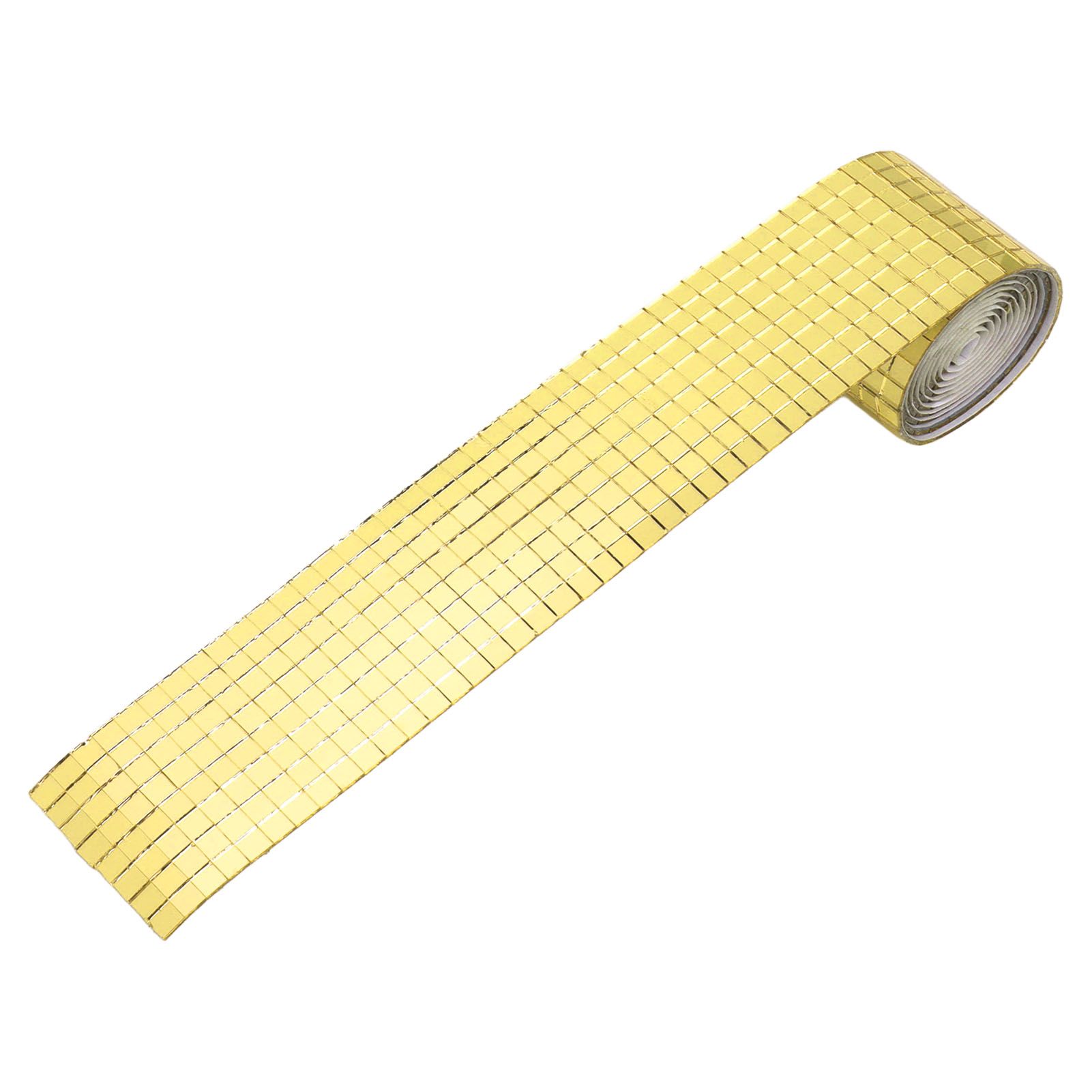 1600Pcs Self Adhesive Mirror Mosaic Sheet Adhesive Mosaic Square Glass Tile Sticker for Home Decorating Gold - Image 2