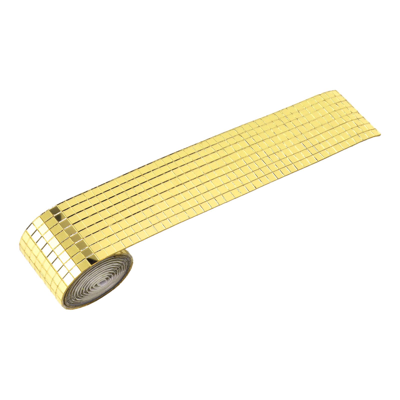 1600Pcs Self Adhesive Mirror Mosaic Sheet Adhesive Mosaic Square Glass Tile Sticker for Home Decorating Gold - Image 3