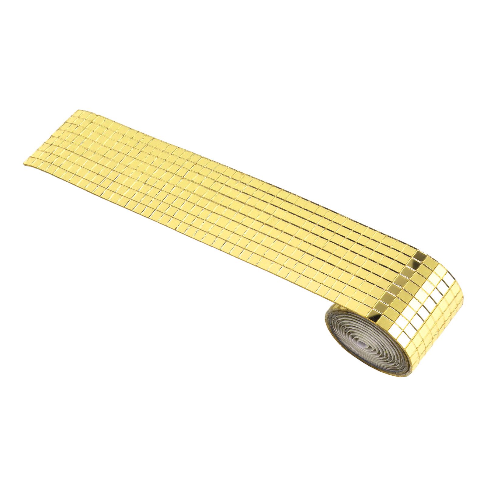 1600Pcs Self Adhesive Mirror Mosaic Sheet Adhesive Mosaic Square Glass Tile Sticker for Home Decorating Gold - Image 4