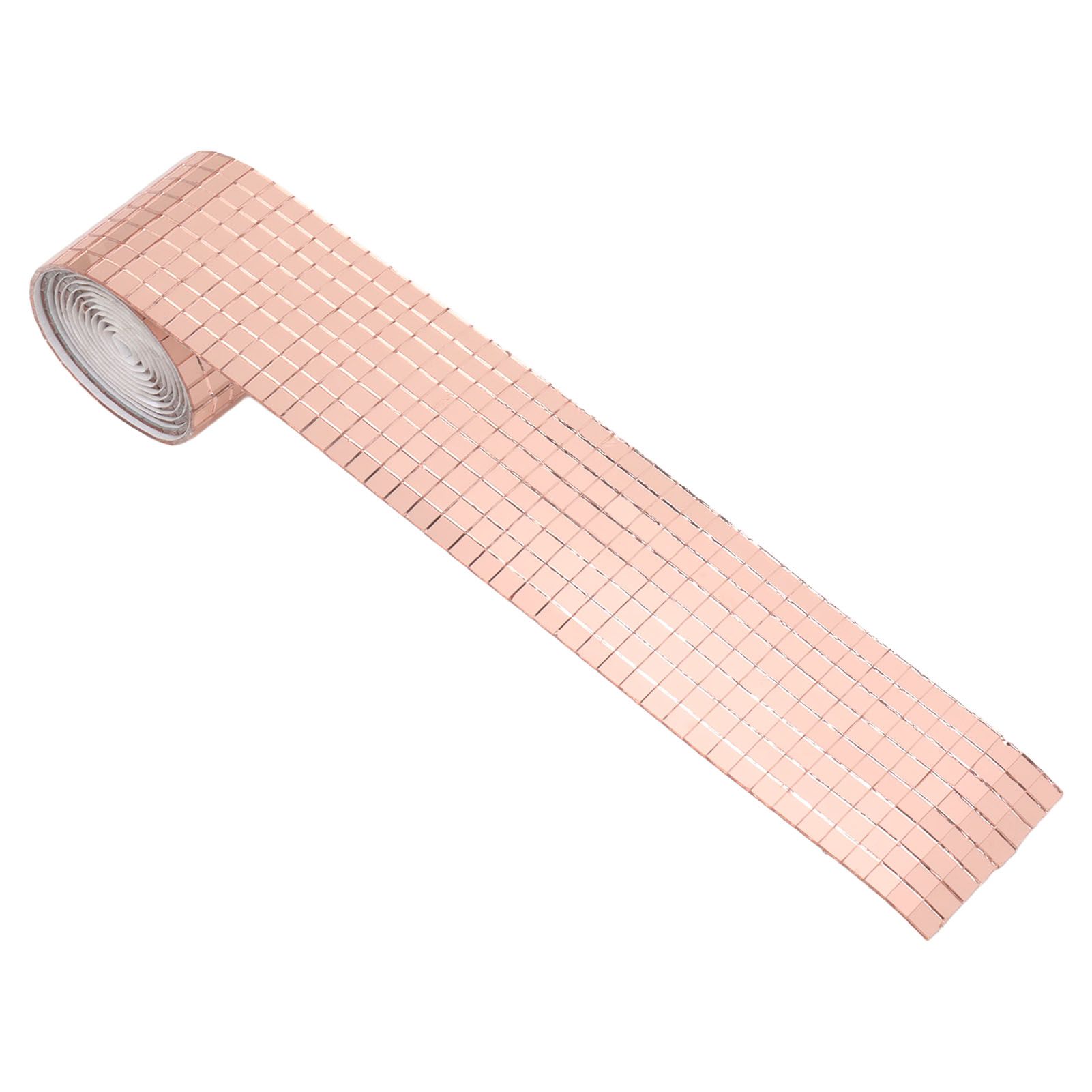 1600Pcs Self Adhesive Mirror Mosaic Sheet Adhesive Mosaic Square Glass Tile Sticker for Home Decorating Rose Gold - Image 1