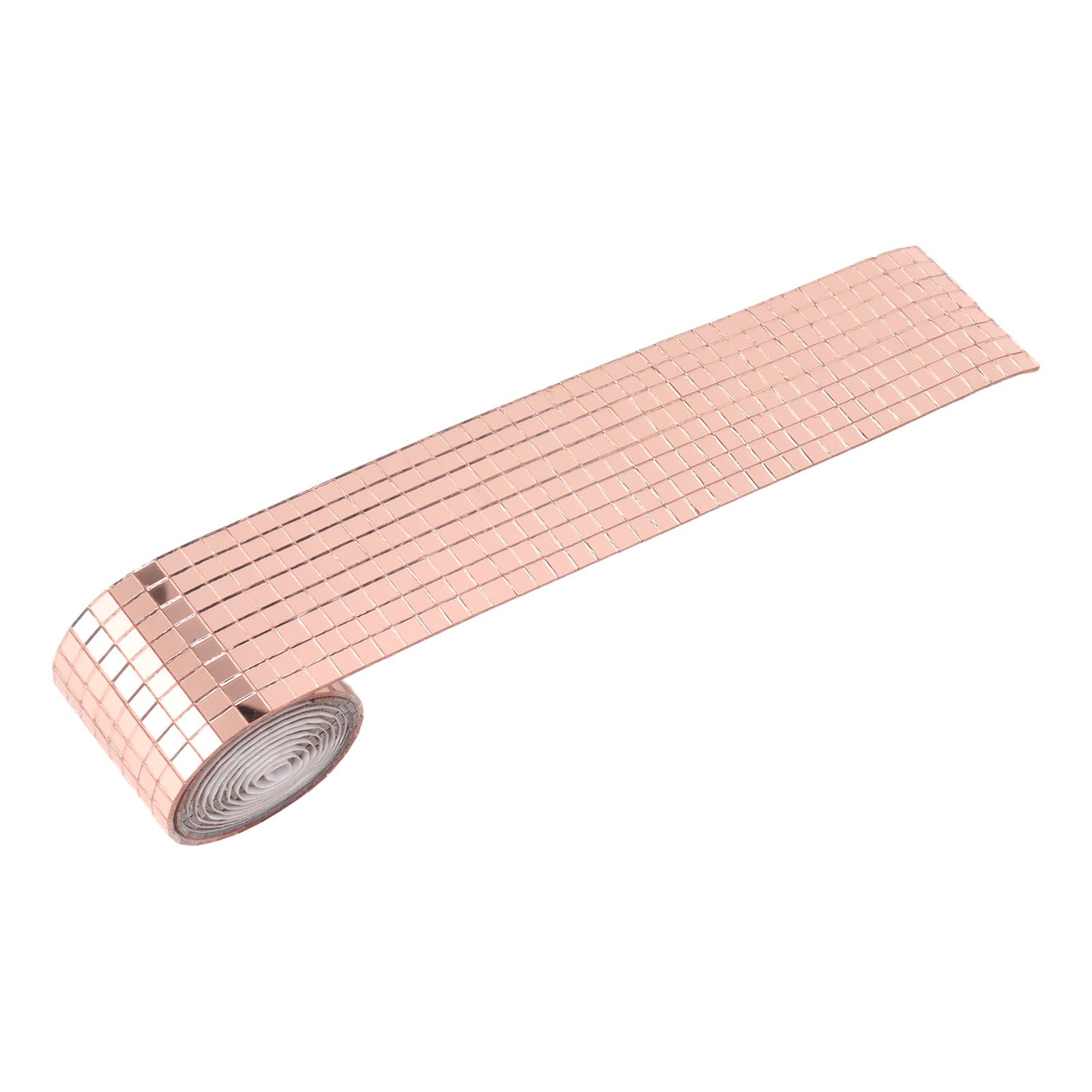 1600Pcs Self Adhesive Mirror Mosaic Sheet Adhesive Mosaic Square Glass Tile Sticker for Home Decorating Rose Gold - Image 3
