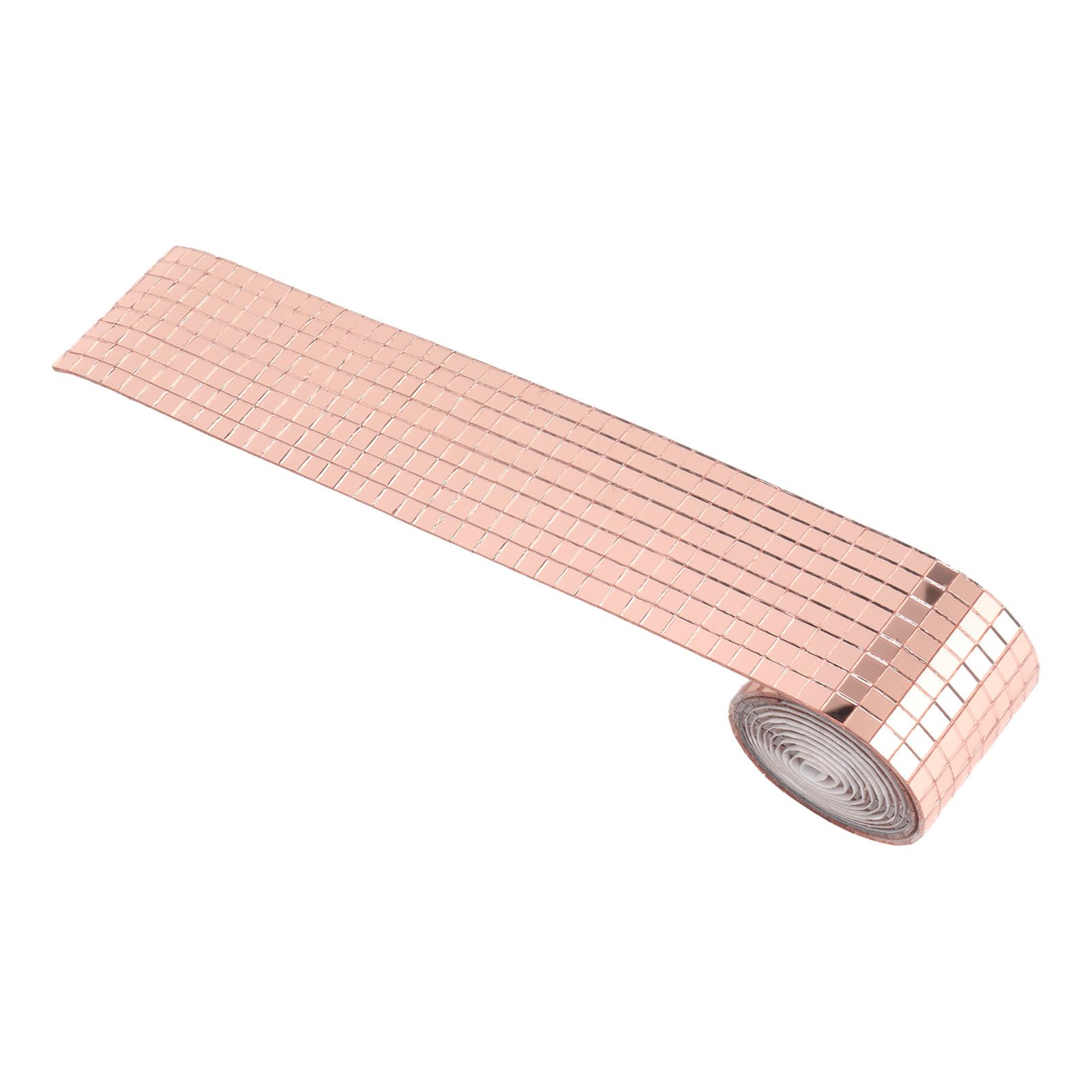 1600Pcs Self Adhesive Mirror Mosaic Sheet Adhesive Mosaic Square Glass Tile Sticker for Home Decorating Rose Gold - Image 4