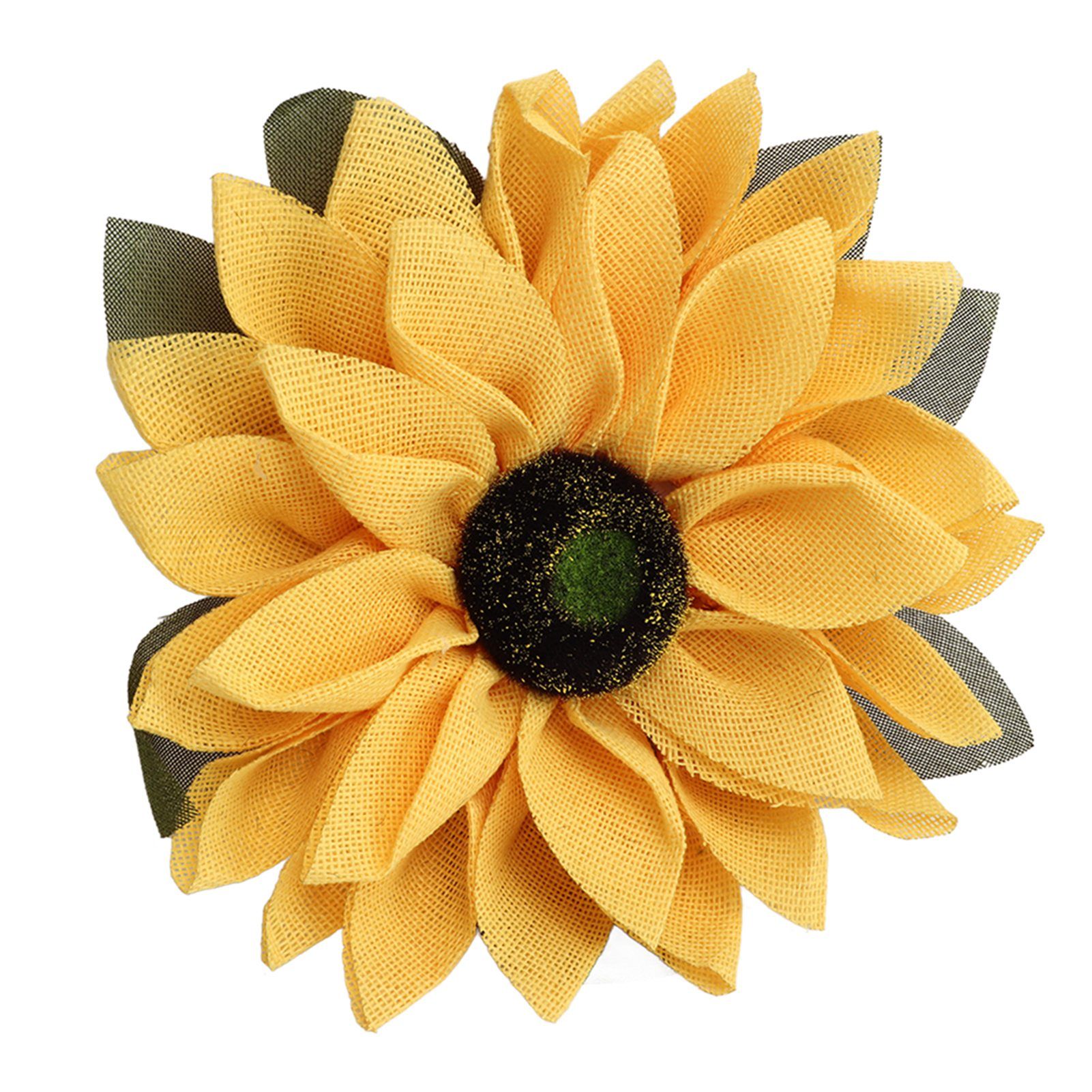 Sunflower Wreath for Front Door Round Artificial Yellow Sunflower Wreath for Front Door Window Party Home Decor 15.7in - Image 1