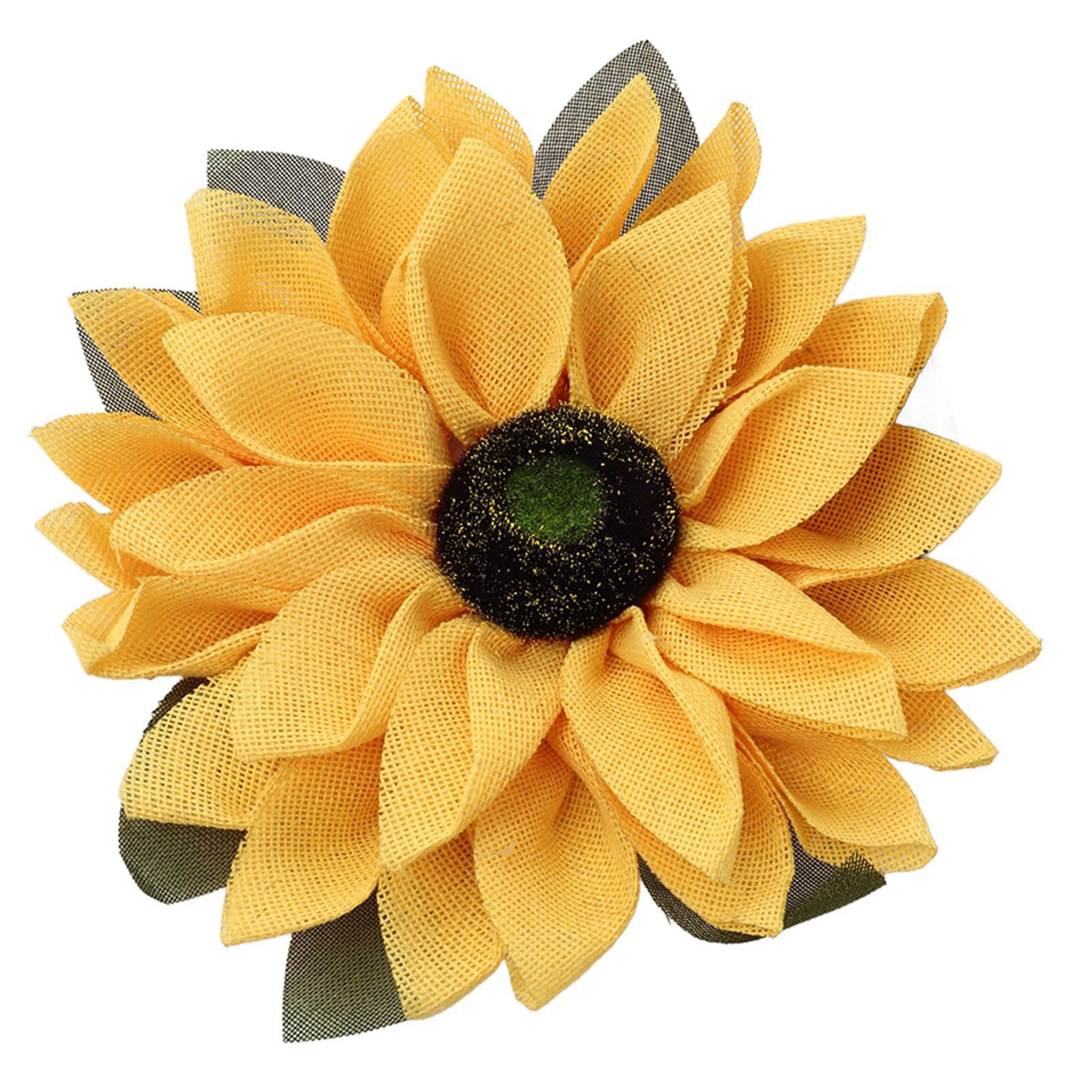 Sunflower Wreath for Front Door Round Artificial Yellow Sunflower Wreath for Front Door Window Party Home Decor 15.7in - Image 2