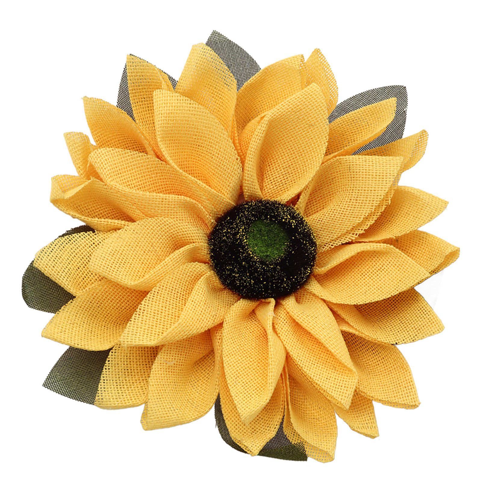 Sunflower Wreath for Front Door Round Artificial Yellow Sunflower Wreath for Front Door Window Party Home Decor 15.7in - Image 3