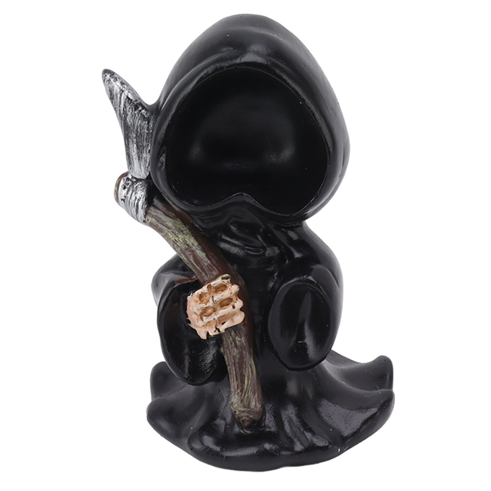 Grim Reaper Sculpture Resin Gothic Desktop Statue Figurine Decoration with Sickle for Halloween Party Stand - Image 4