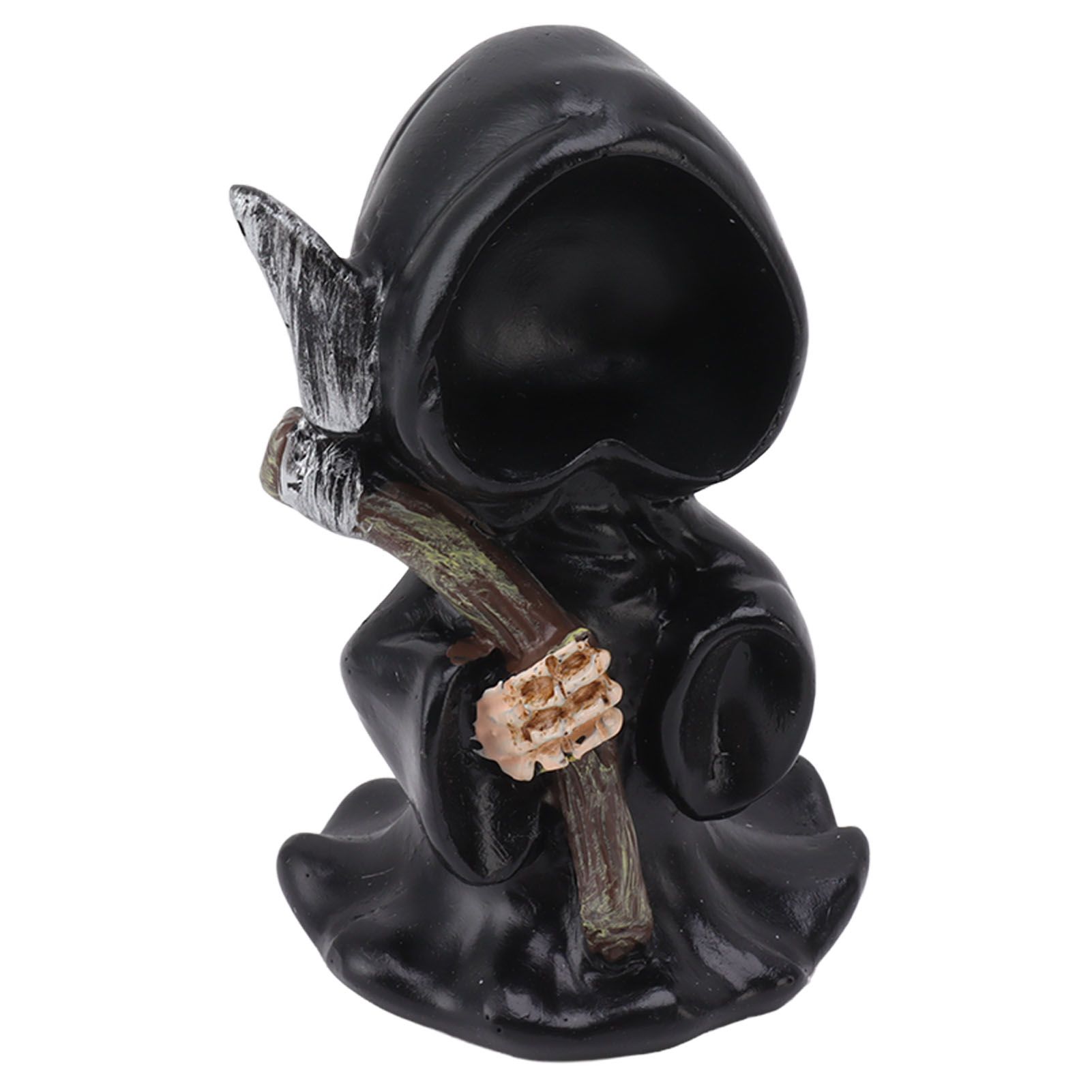Grim Reaper Sculpture Resin Gothic Desktop Statue Figurine Decoration with Sickle for Halloween Party Stand - Image 6