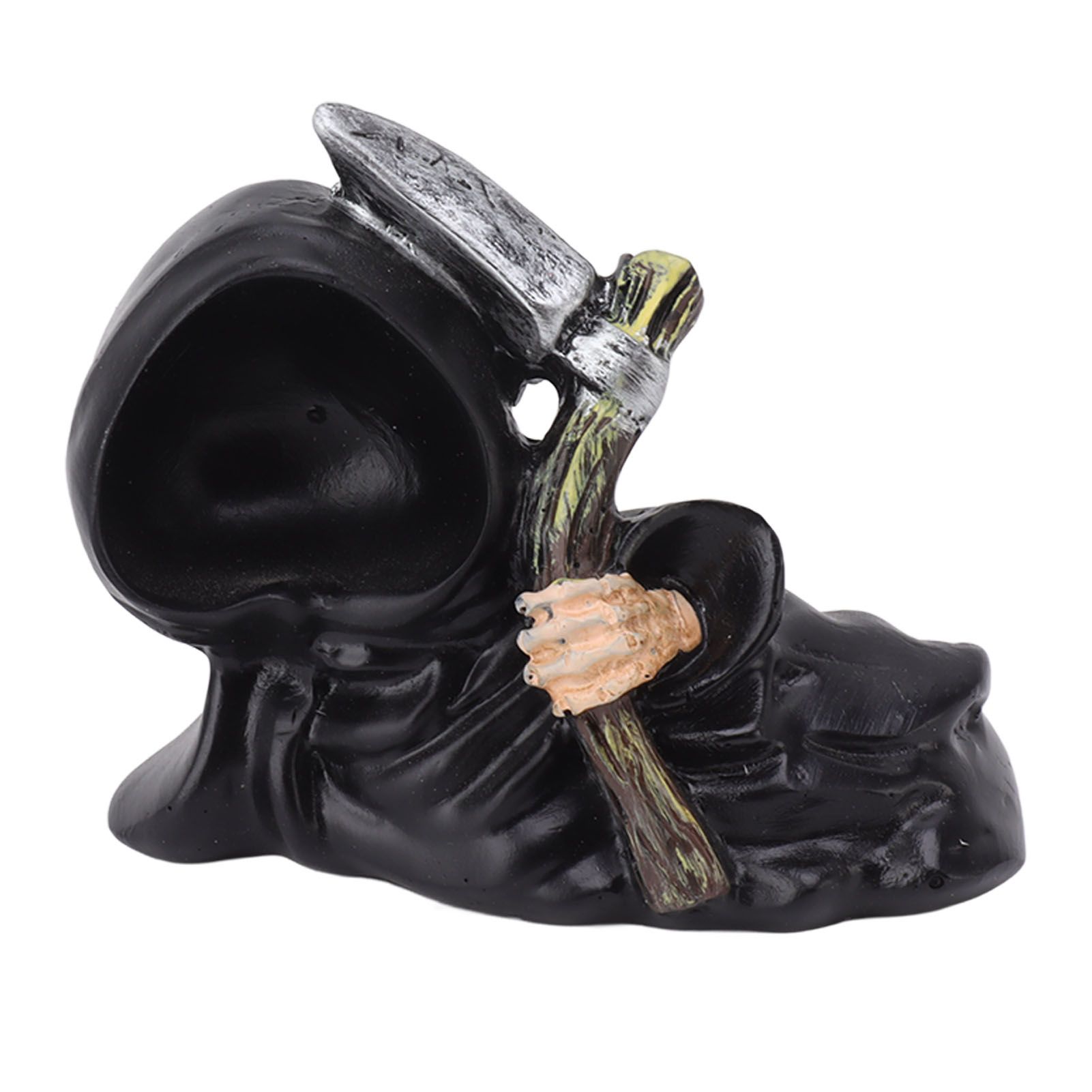 Grim Reaper Sculpture Resin Gothic Desktop Statue Figurine Decoration with Sickle for Halloween Party Lie Down - Image 4