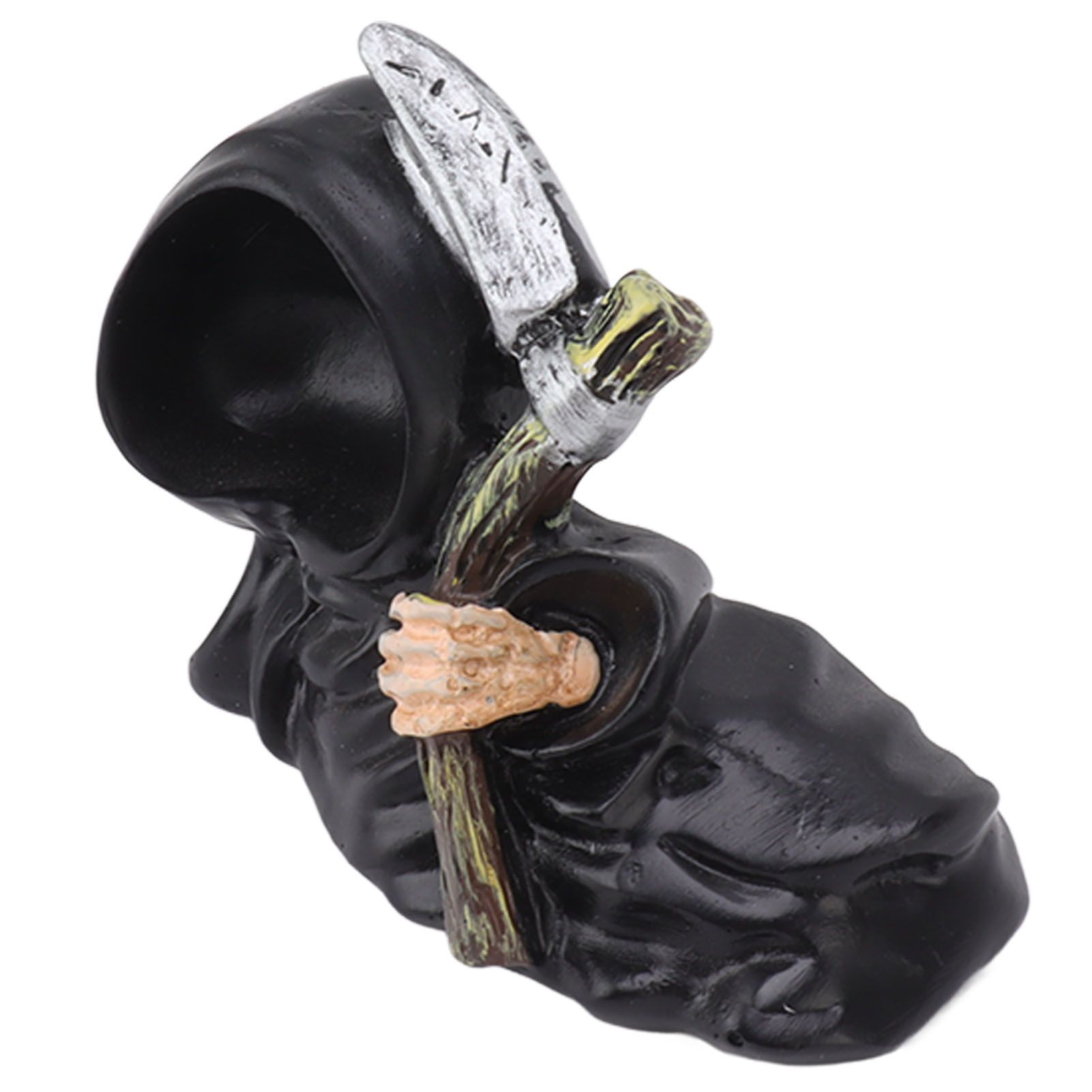 Grim Reaper Sculpture Resin Gothic Desktop Statue Figurine Decoration with Sickle for Halloween Party Lie Down - Image 6