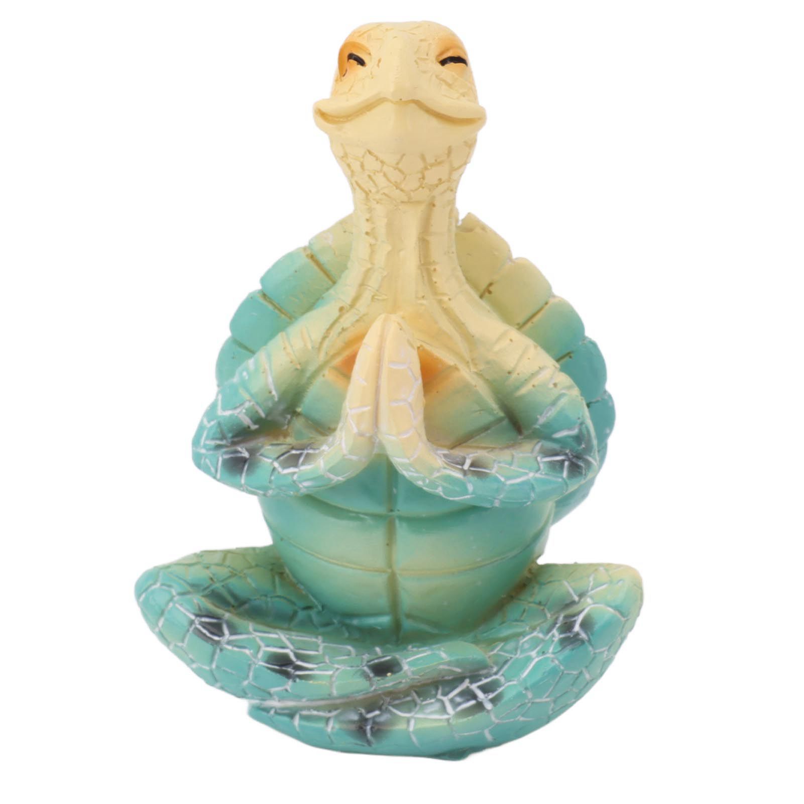 Sea Turtle Yoga Figurine Decoration Summer Meditating Decor Spring Garden Resin Handicraft - Image 1