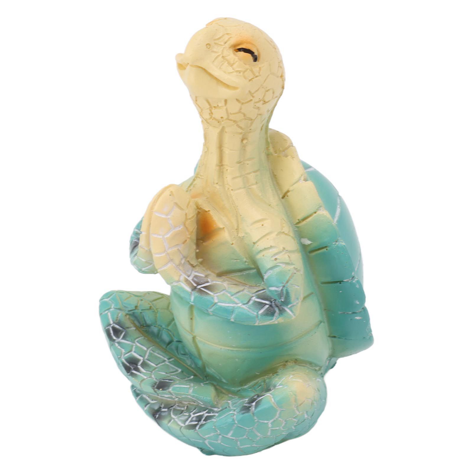 Sea Turtle Yoga Figurine Decoration Summer Meditating Decor Spring Garden Resin Handicraft - Image 2