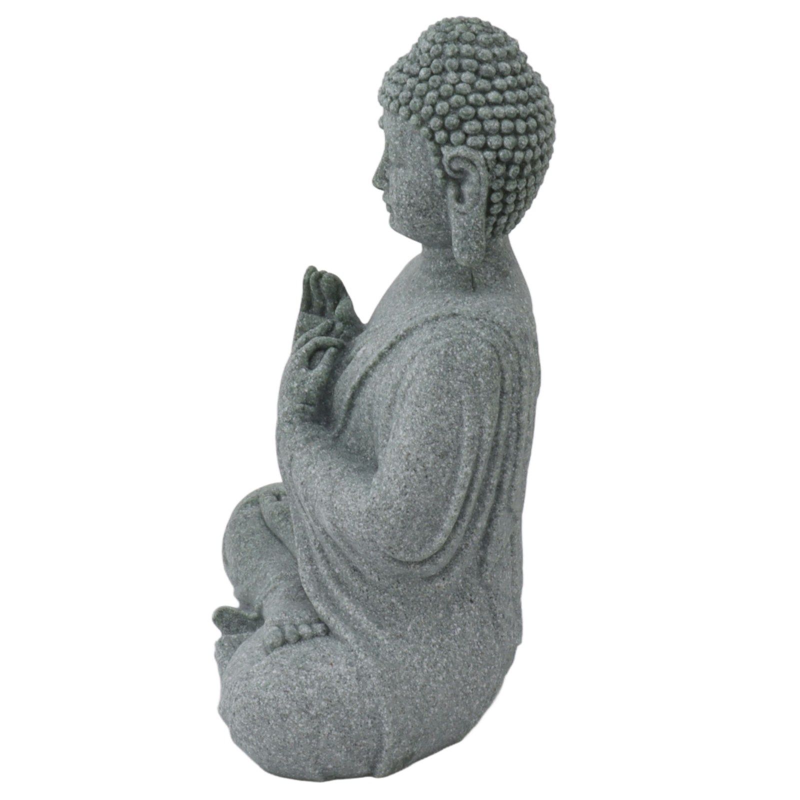 Buddha Statue Green Sandstone Sculpture Buddhist Sitting Figurine Ornament for Living Room Courtyard 7135K-01 - Image 6