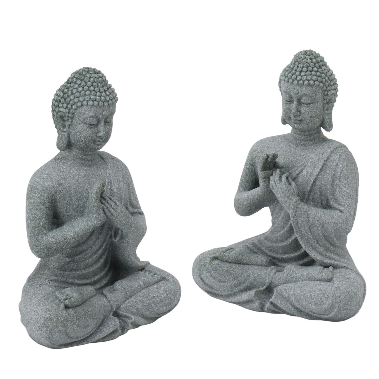 Buddha Statue Green Sandstone Sculpture Buddhist Sitting Figurine Ornament for Living Room Courtyard 7135K-01 - Image 8