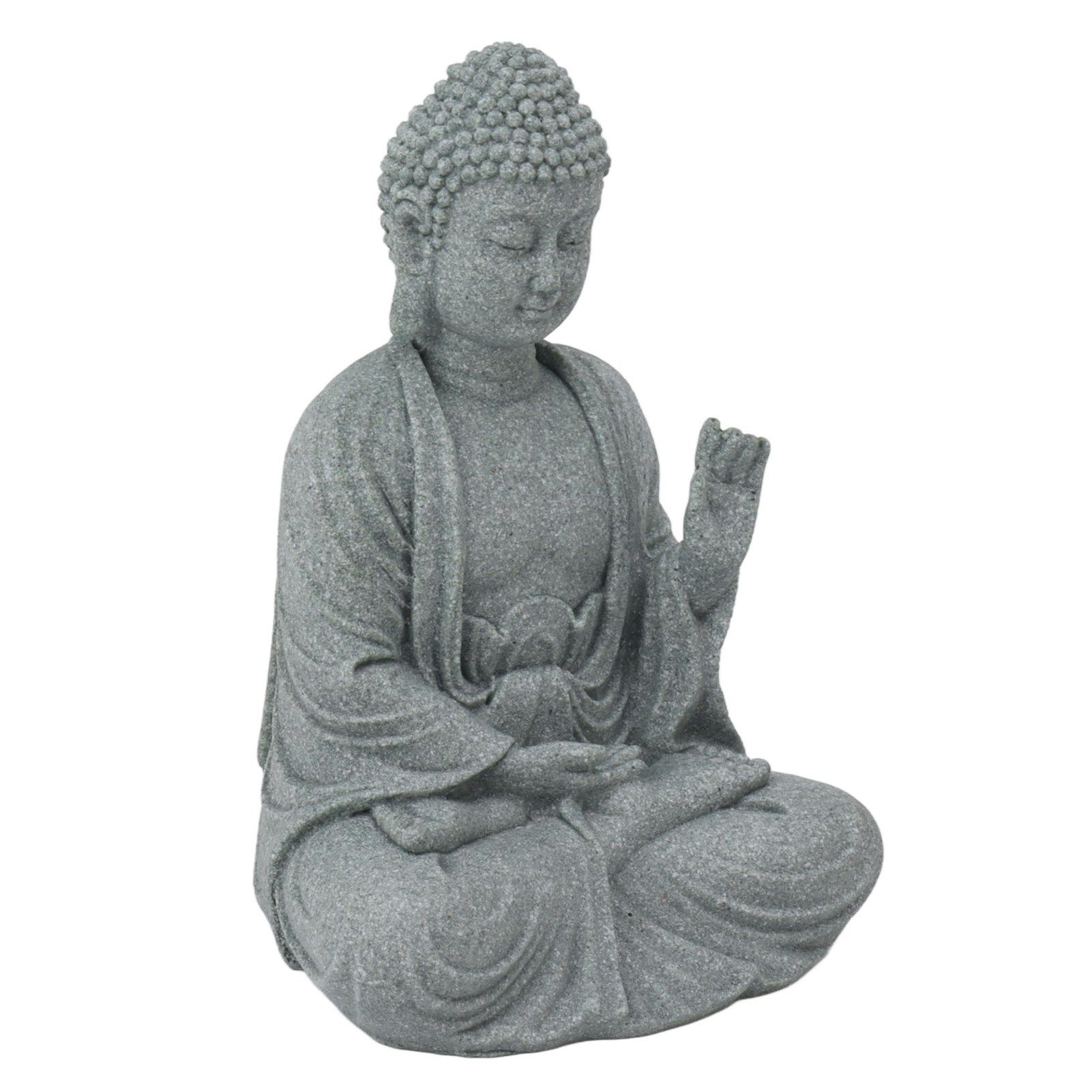 Buddha Statue Green Sandstone Sculpture Buddhist Sitting Figurine Ornament for Living Room Courtyard 7135K-02 - Image 3