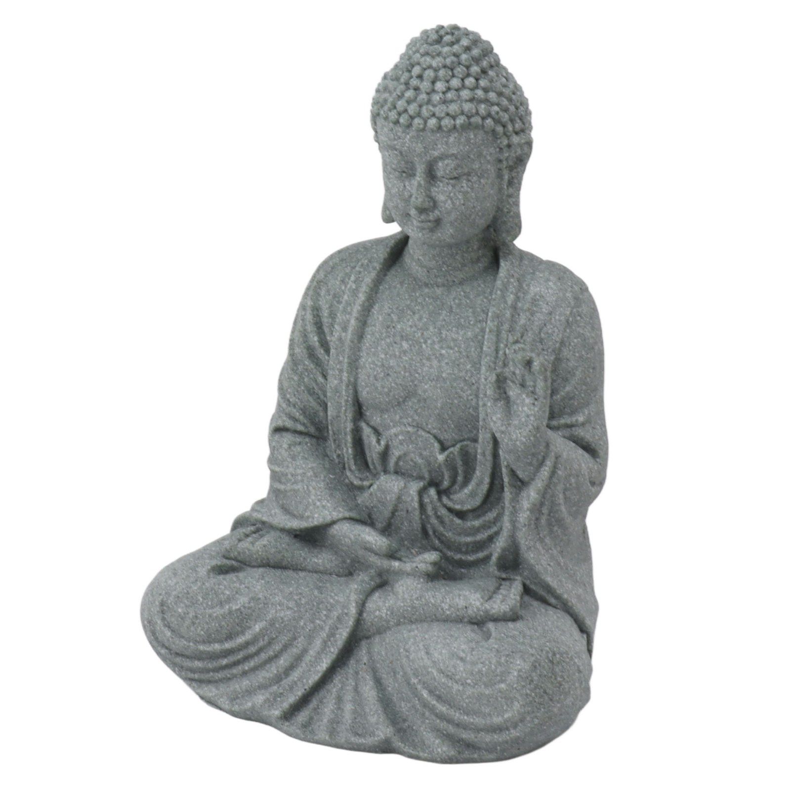 Buddha Statue Green Sandstone Sculpture Buddhist Sitting Figurine Ornament for Living Room Courtyard 7135K-02 - Image 4