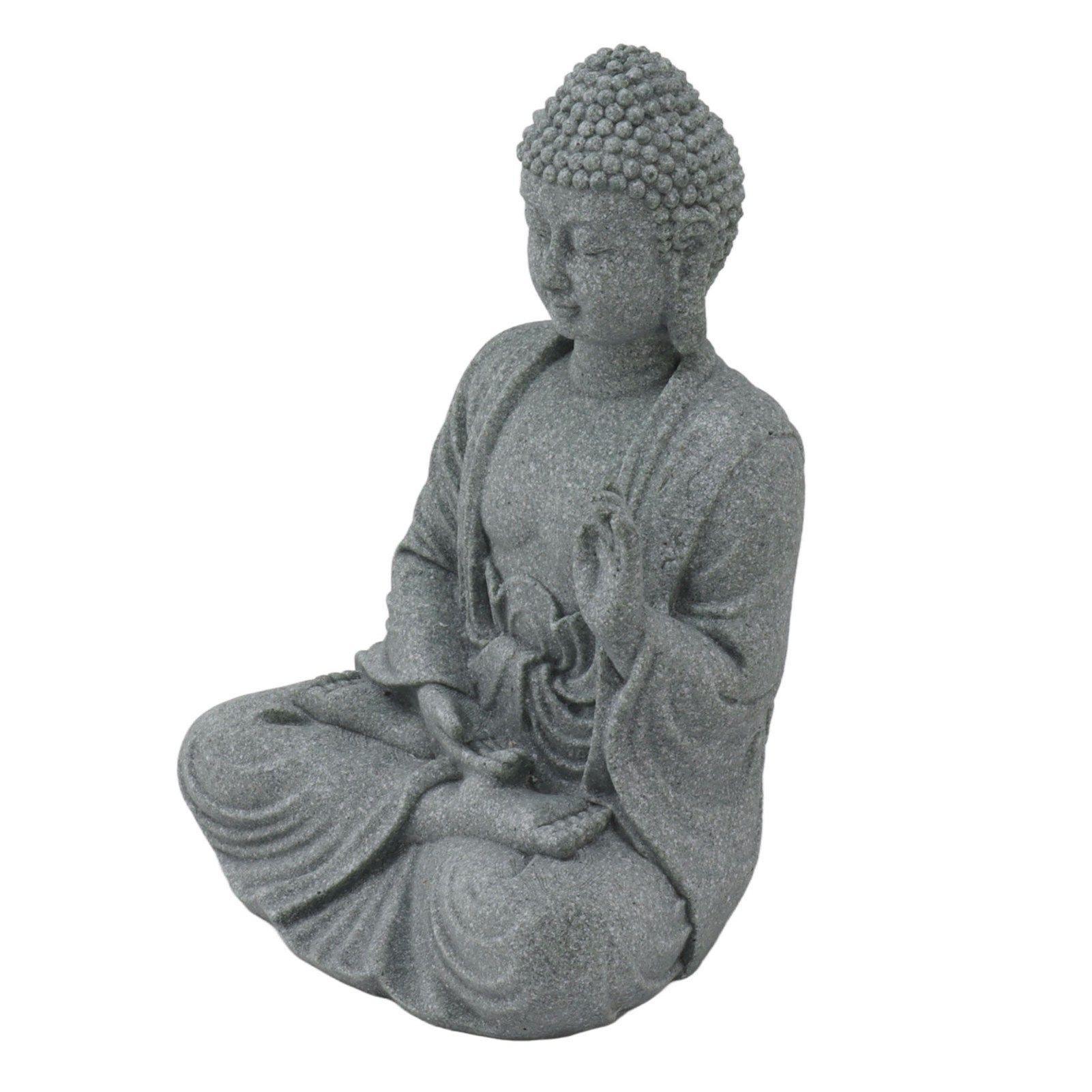 Buddha Statue Green Sandstone Sculpture Buddhist Sitting Figurine Ornament for Living Room Courtyard 7135K-02 - Image 5