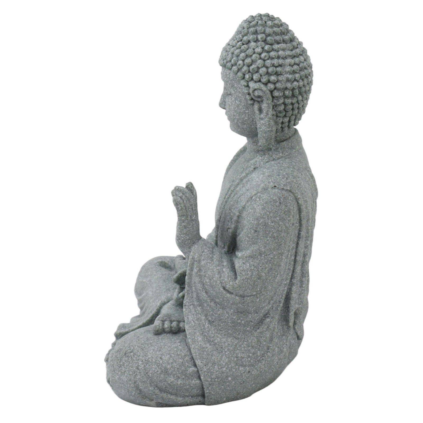 Buddha Statue Green Sandstone Sculpture Buddhist Sitting Figurine Ornament for Living Room Courtyard 7135K-02 - Image 6