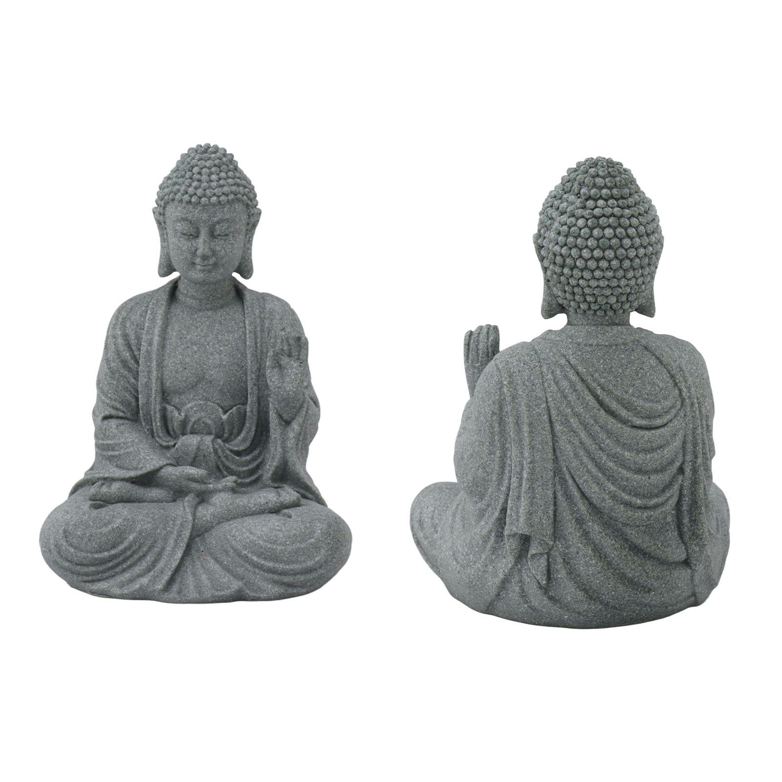 Buddha Statue Green Sandstone Sculpture Buddhist Sitting Figurine Ornament for Living Room Courtyard 7135K-02 - Image 8