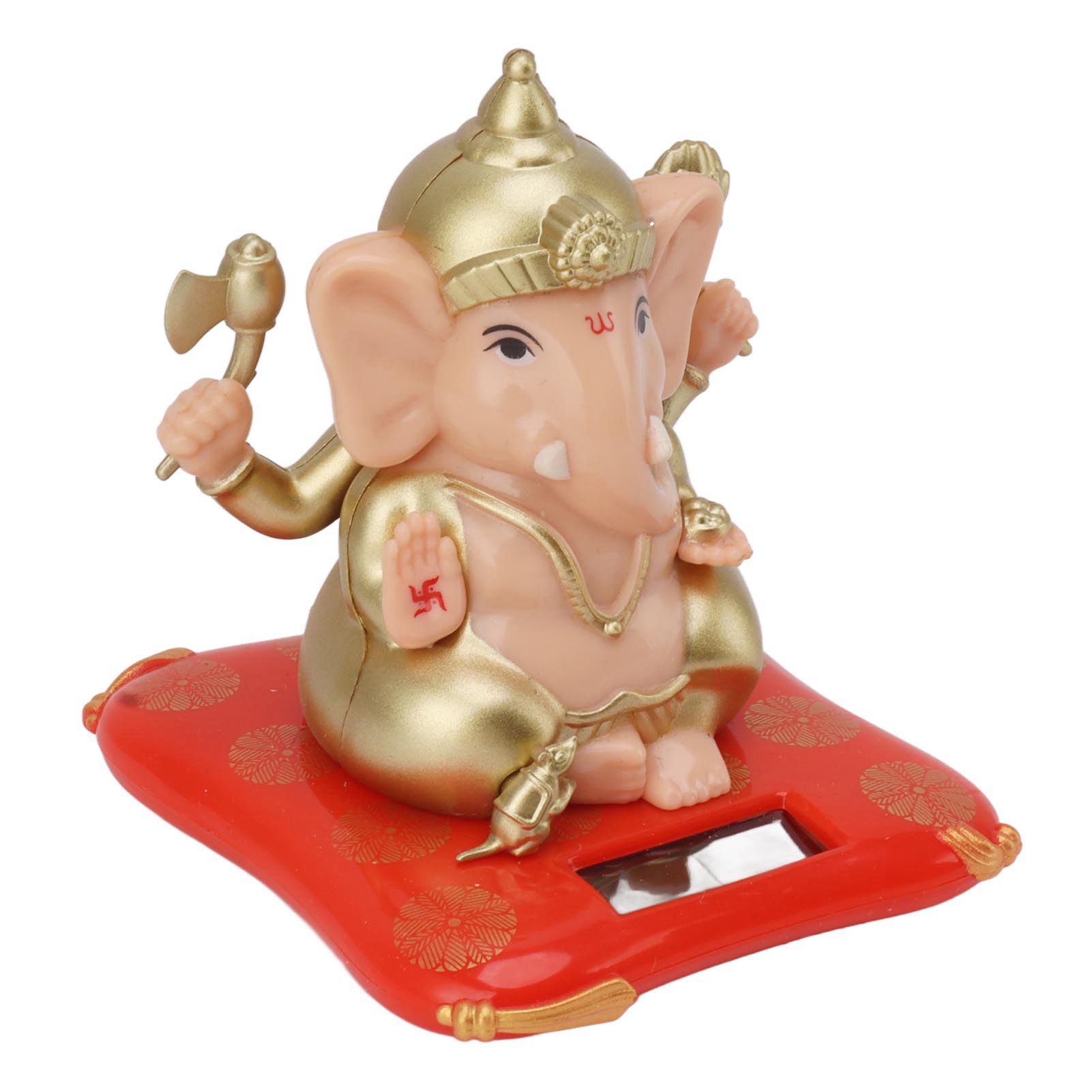 Solar Powered Ganesha Ornament Decoration Ornaments for Home Garden Car Dashboard - Image 2