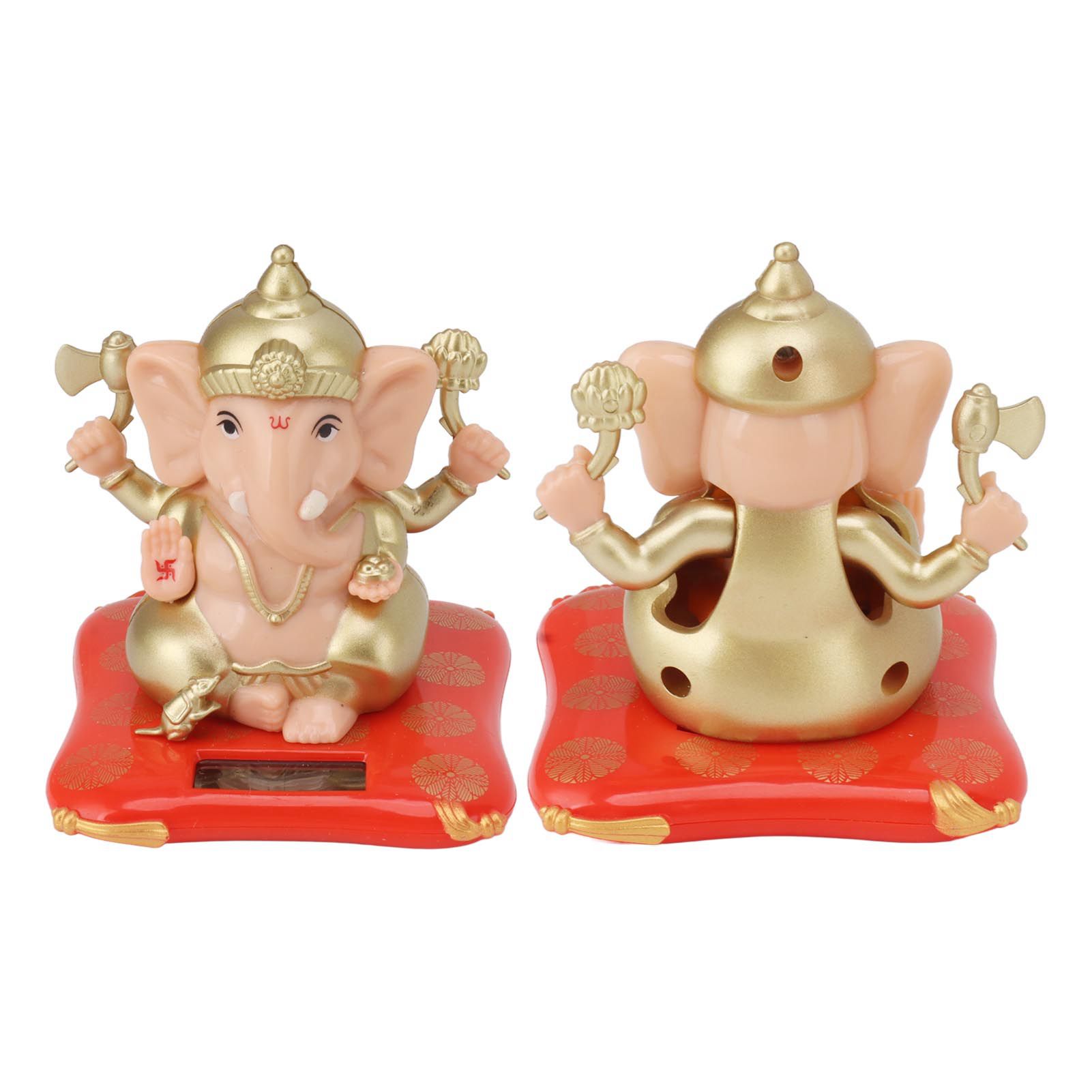 Solar Powered Ganesha Ornament Decoration Ornaments for Home Garden Car Dashboard - Image 8