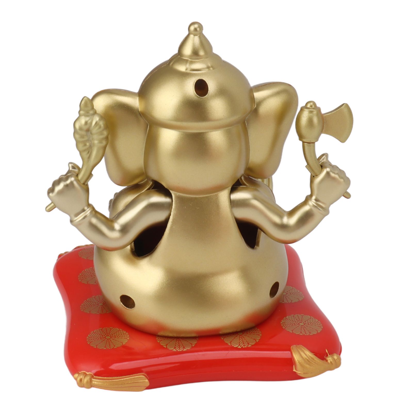 Ganesha Elephant God Statues Solar Powered Indian Ganesha Idol Figurine for Car Dashboard Home Decor Crafts Gold - Image 2