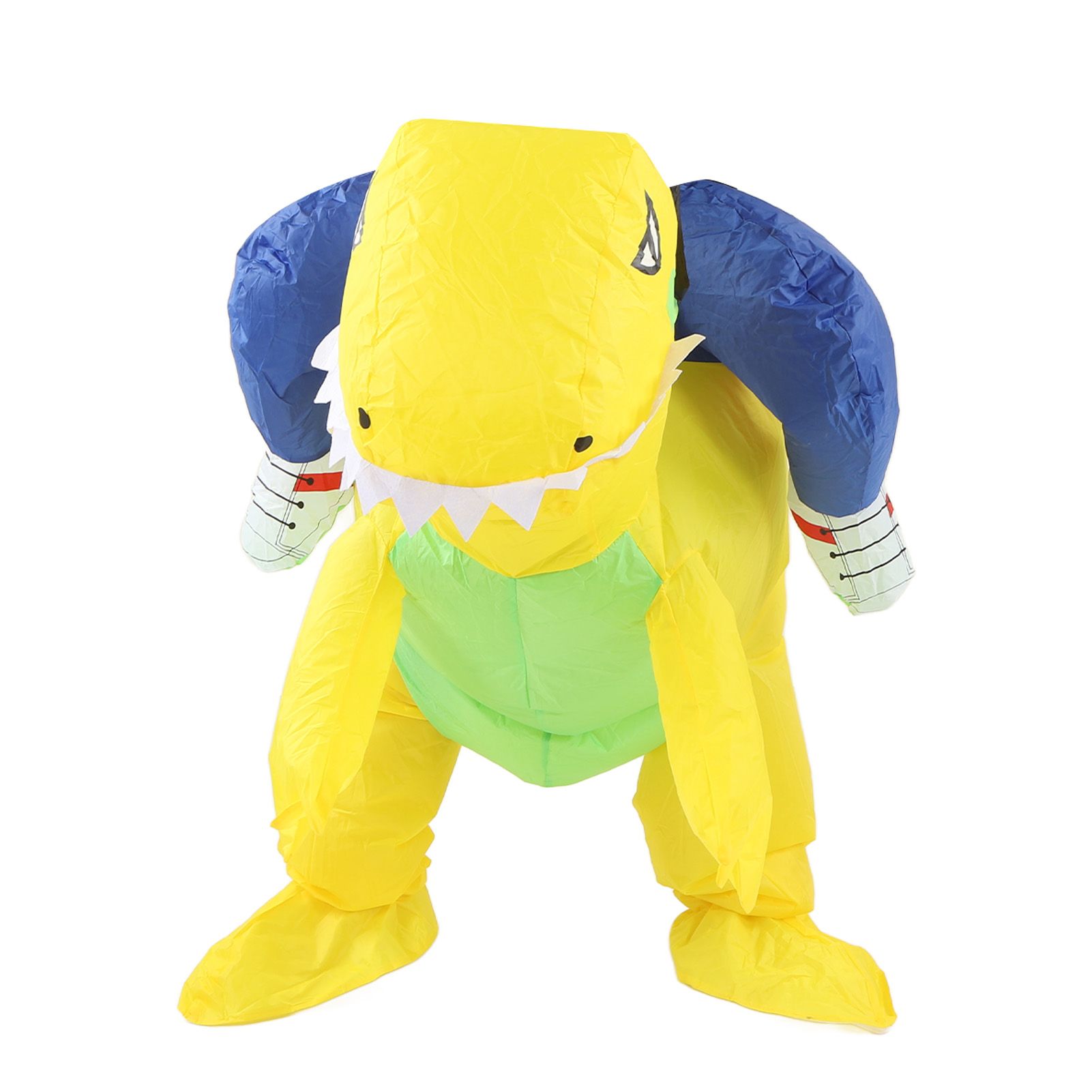 Yellow Dinosaur Inflatable Costume Half Body Model Weird Dinosaur Shape Inflatable Costume Middle Child 120‑140cm - Image 2