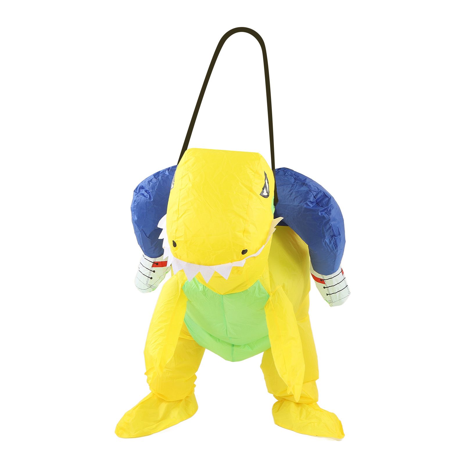 Yellow Dinosaur Inflatable Costume Half Body Model Weird Dinosaur Shape Inflatable Costume Middle Child 120‑140cm - Image 3
