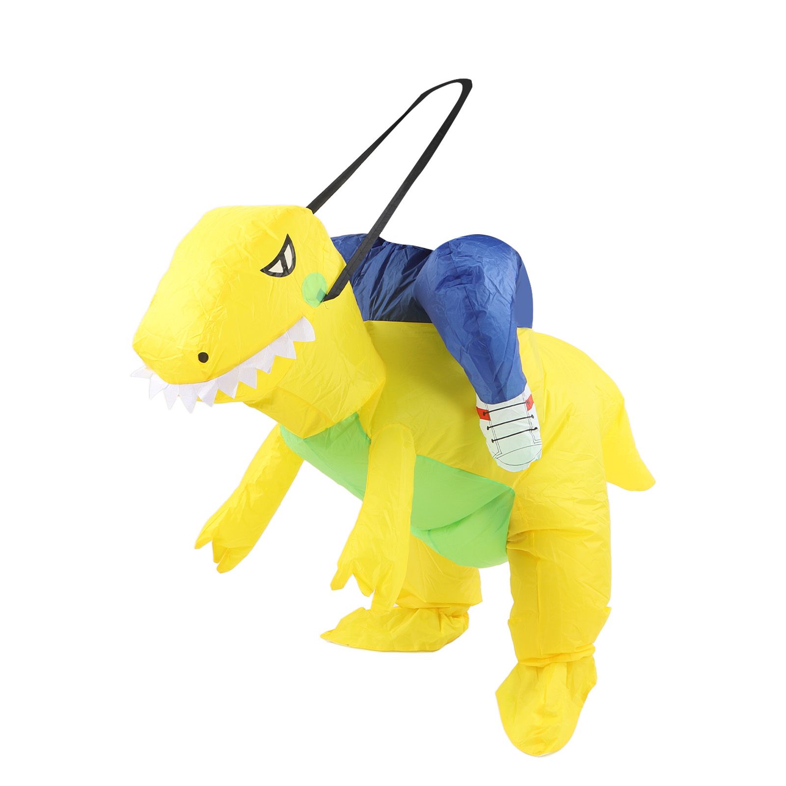 Yellow Dinosaur Inflatable Costume Half Body Model Weird Dinosaur Shape Inflatable Costume Middle Child 120‑140cm - Image 4