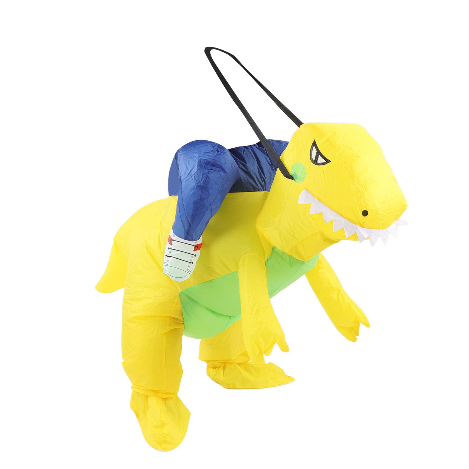 Yellow Dinosaur Inflatable Costume Half Body Model Weird Dinosaur Shape Inflatable Costume Middle Child 120‑140cm - Image 5