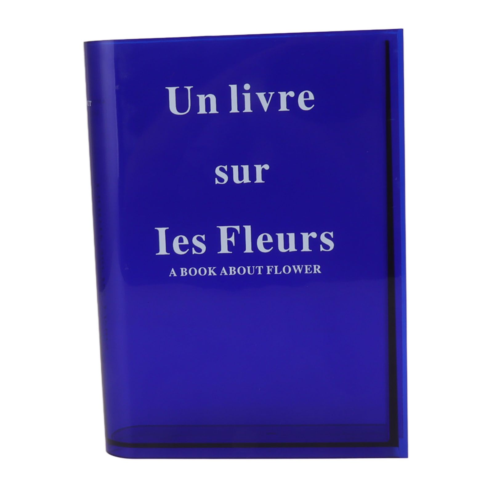Book Vase for Flowers Acrylic Decorative Transparent Clear Book Shape Flower Vase for Home Living Room Office Blue - Image 1