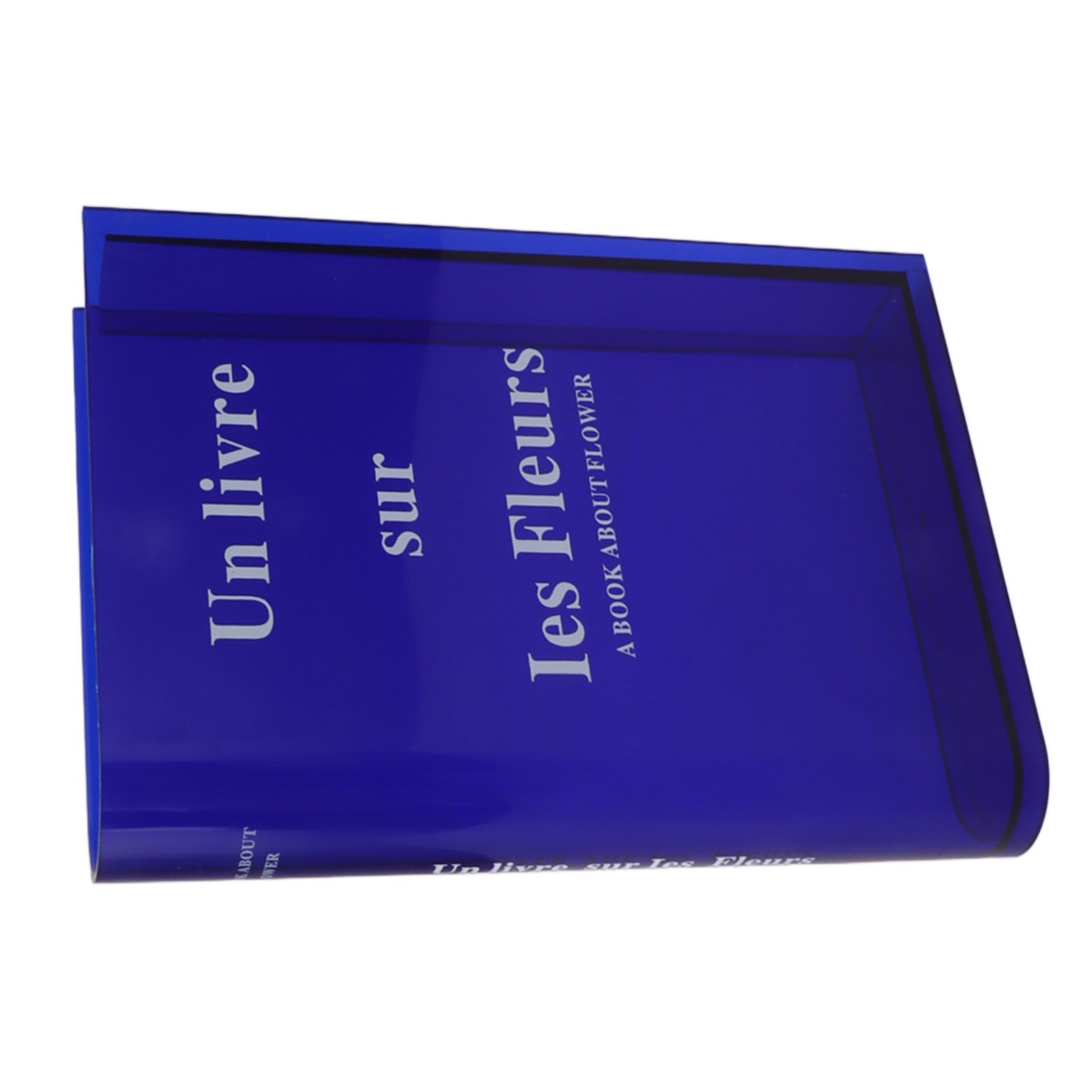 Book Vase for Flowers Acrylic Decorative Transparent Clear Book Shape Flower Vase for Home Living Room Office Blue - Image 7