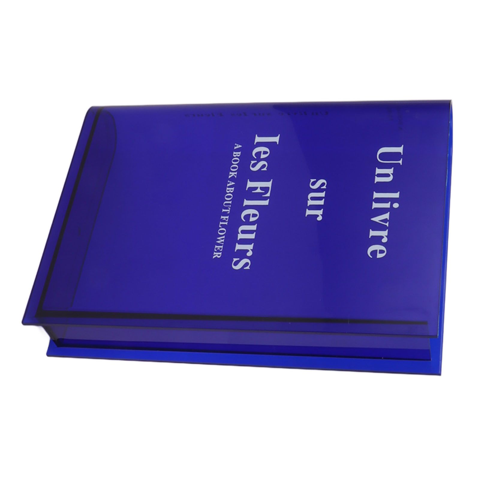 Book Vase for Flowers Acrylic Decorative Transparent Clear Book Shape Flower Vase for Home Living Room Office Blue - Image 8