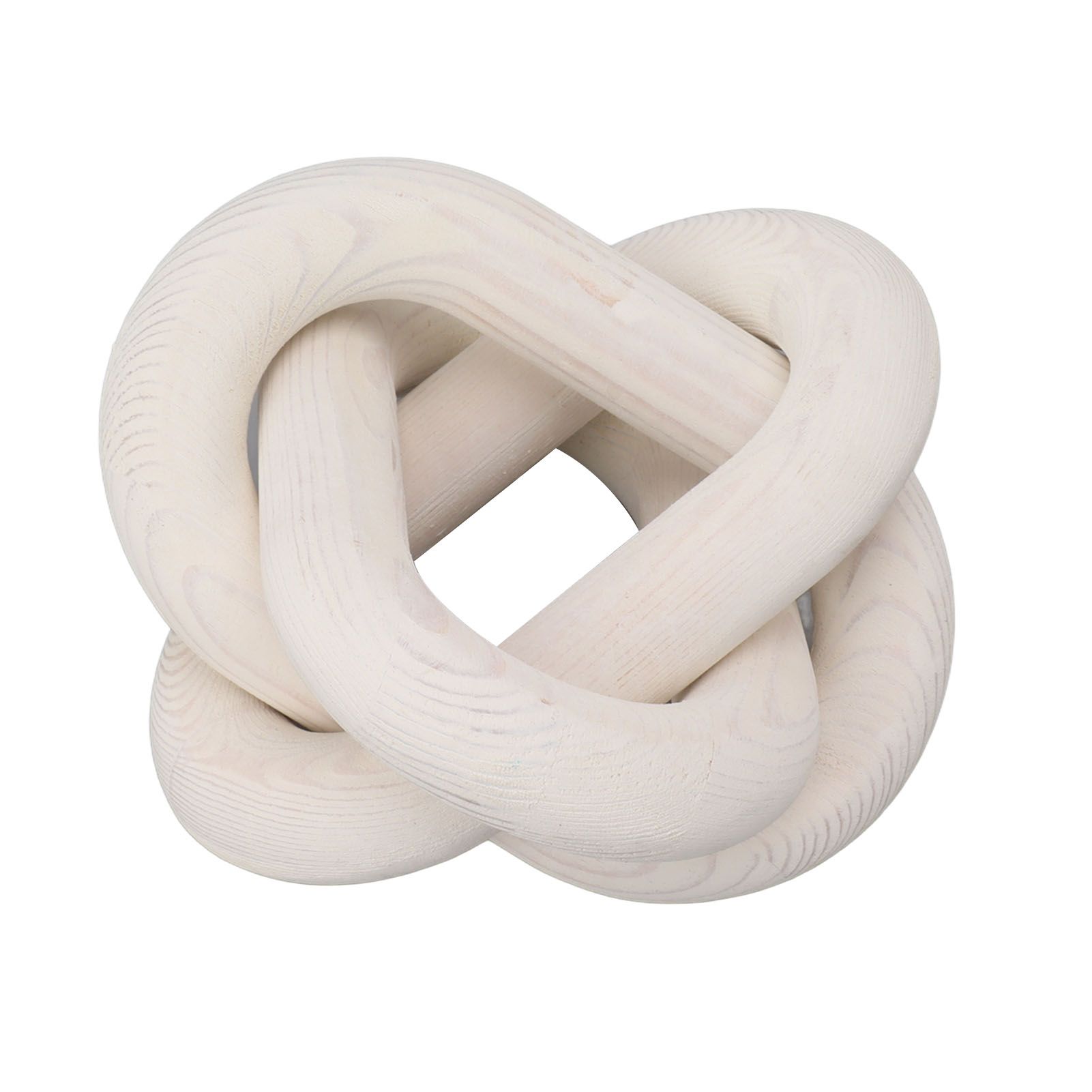 Decorative Wood Chain 3 Link Wood Chain Link Decorations for Home Living Room Coffee Shop White - Image 1