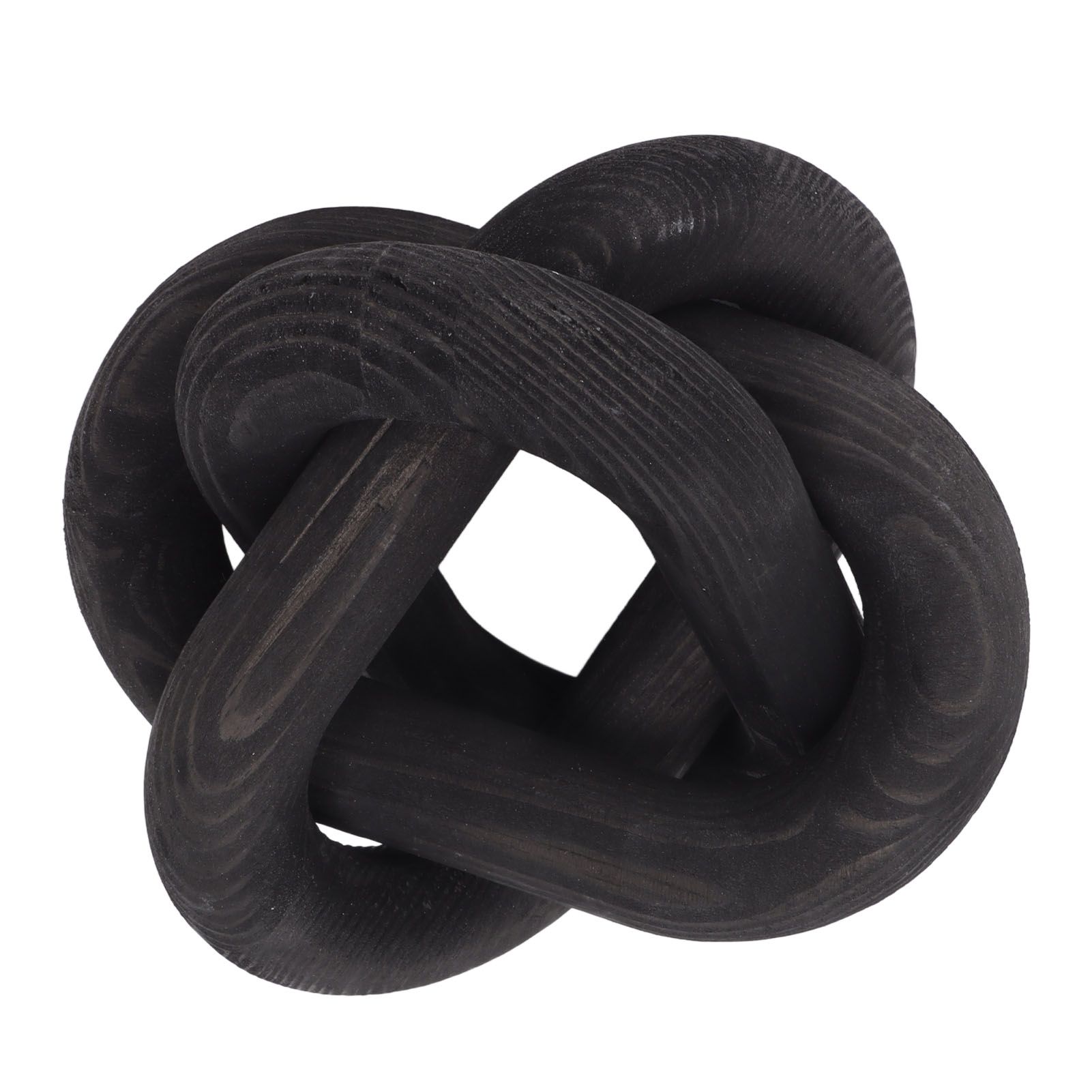 Decorative Wood Chain 3 Link Wood Chain Link Decorations for Home Living Room Coffee Shop Black - Image 1