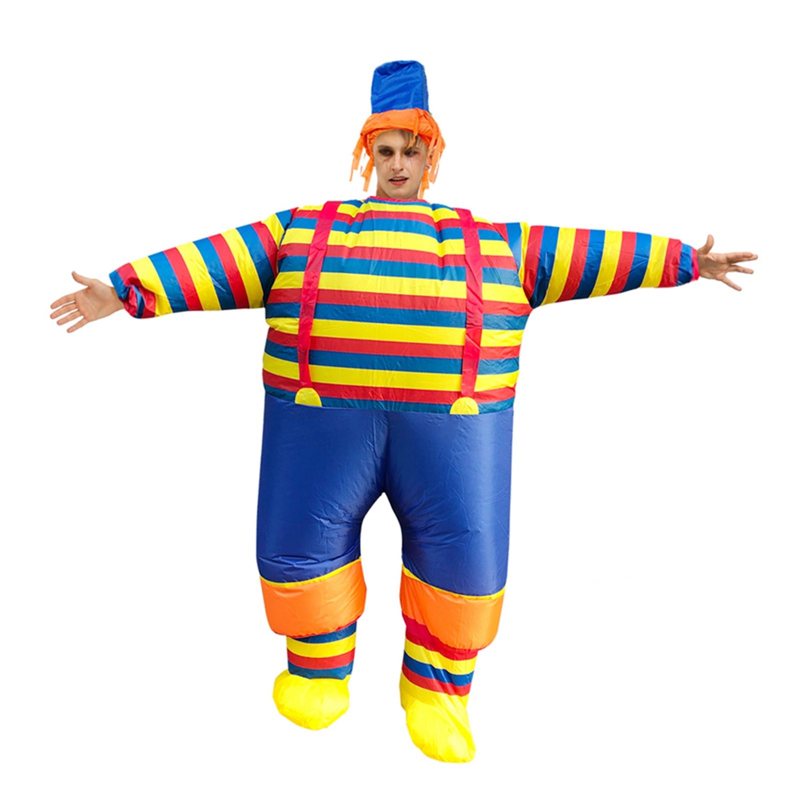 Inflatable Clown Costume Blow Up Joker Jumpsuit for Halloween Cosplay Party Christmas Adult Size - Image 4