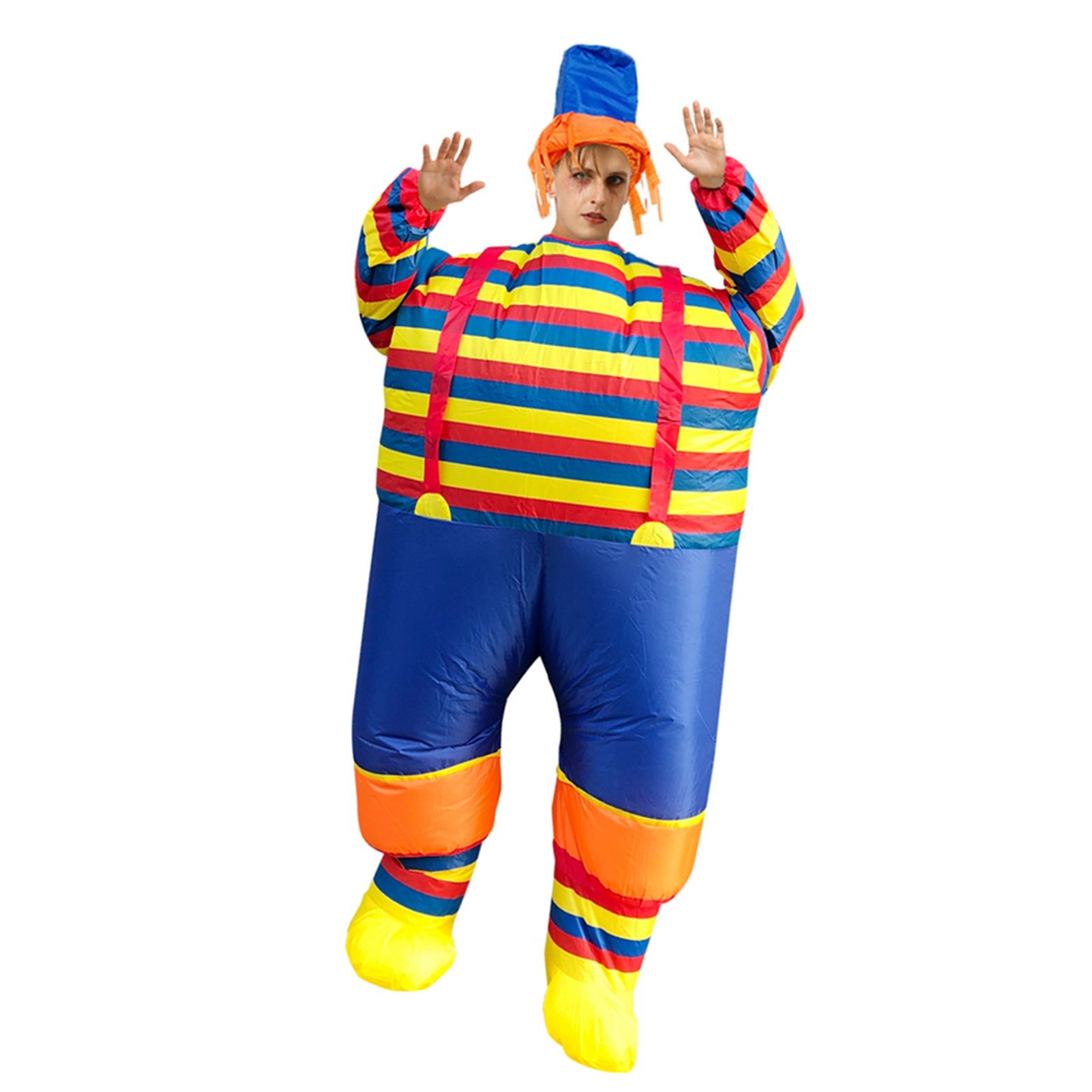 Inflatable Clown Costume Blow Up Joker Jumpsuit for Halloween Cosplay Party Christmas Adult Size - Image 6