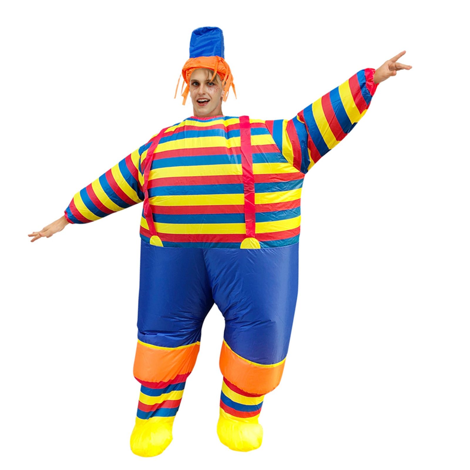 Inflatable Clown Costume Blow Up Joker Jumpsuit for Halloween Cosplay Party Christmas Adult Size - Image 7