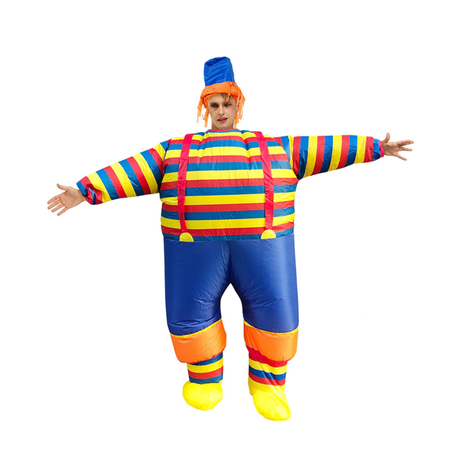 Inflatable Clown Costume Blow Up Joker Jumpsuit for Halloween Cosplay Party Christmas Adult Size - Image 8