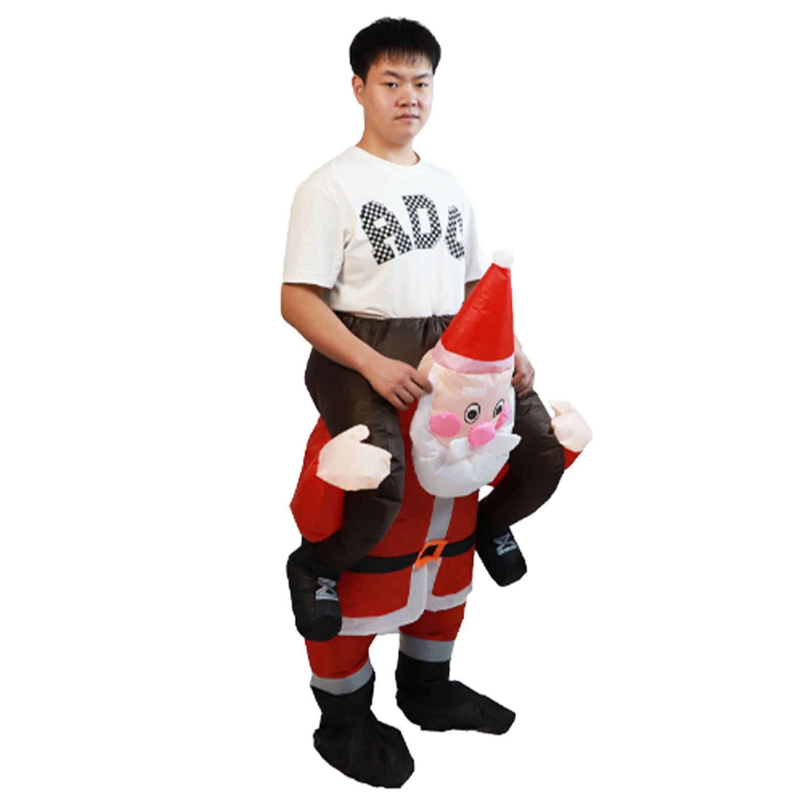 Santa Costume Funny Father Christmas Riding Inflatable Show Party Cosplay Role Playing Props Adult(150-190cm) - Image 2