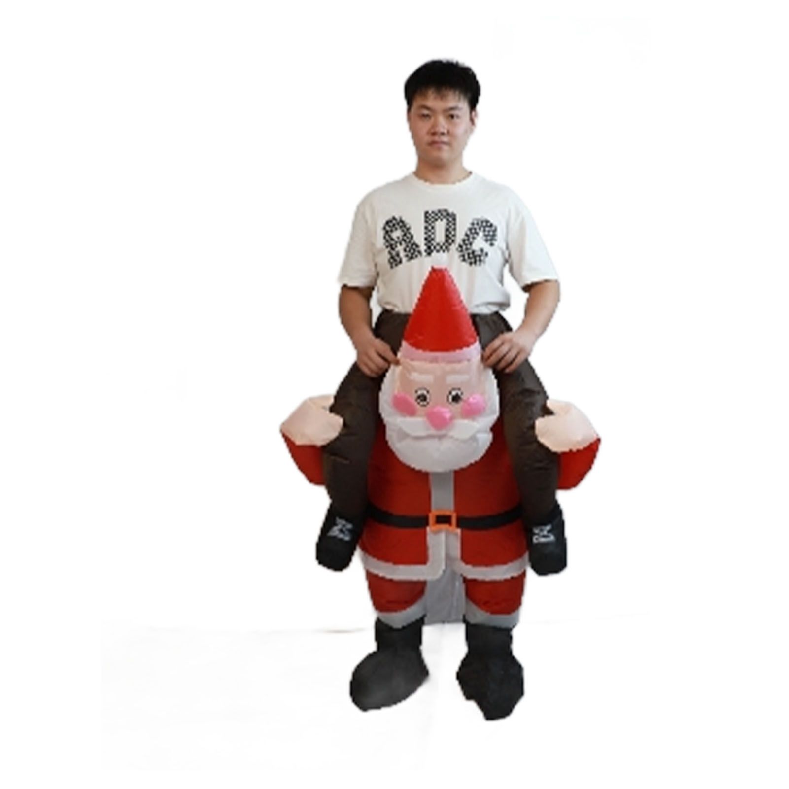 Santa Costume Funny Father Christmas Riding Inflatable Show Party Cosplay Role Playing Props Adult(150-190cm) - Image 3