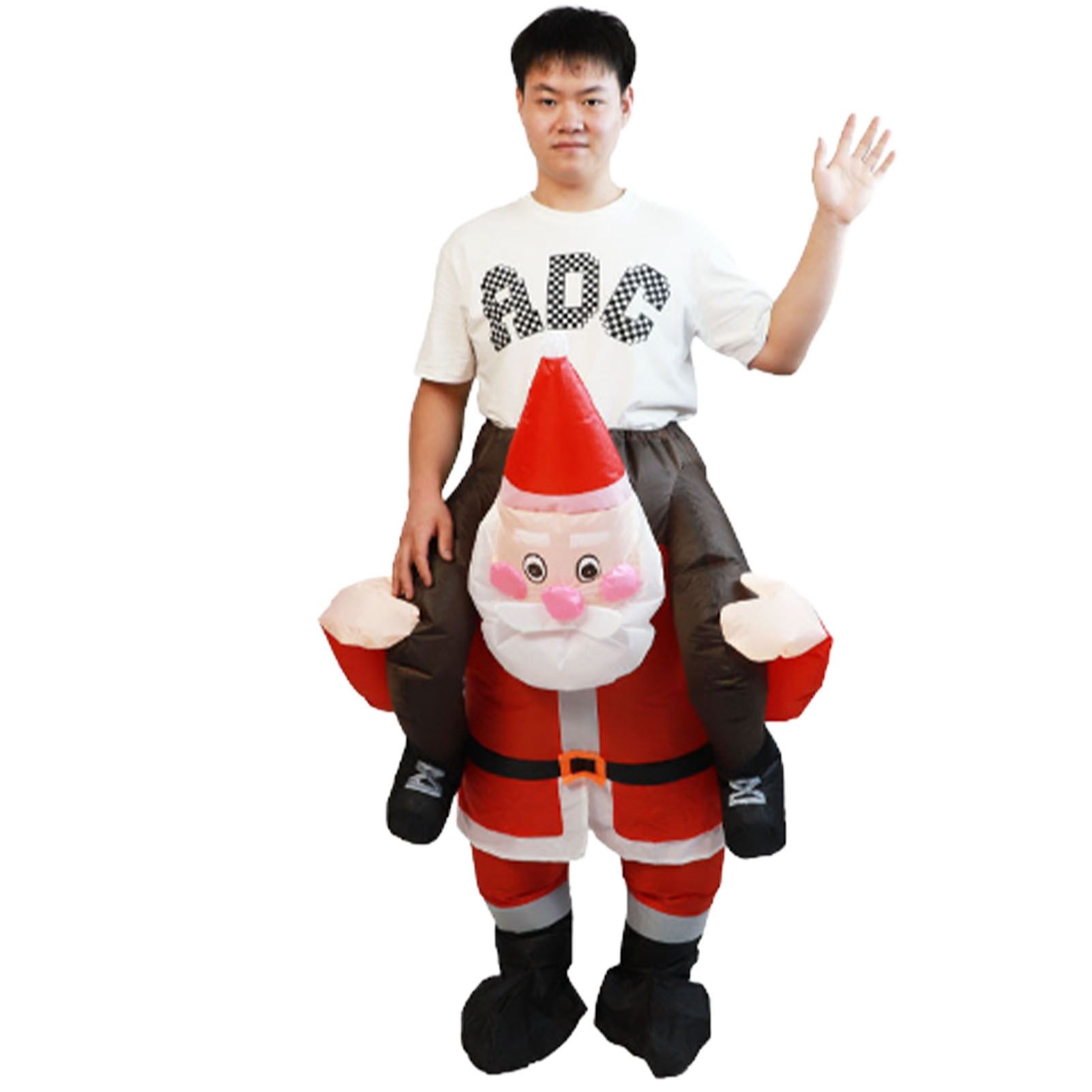 Santa Costume Funny Father Christmas Riding Inflatable Show Party Cosplay Role Playing Props Adult(150-190cm) - Image 4