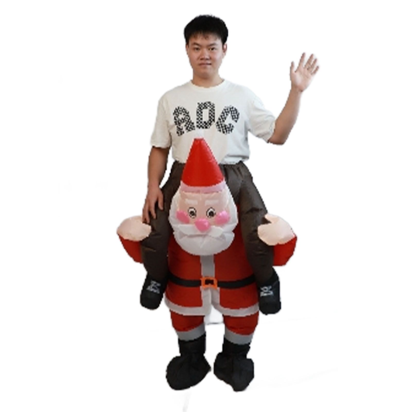 Santa Costume Funny Father Christmas Riding Inflatable Show Party Cosplay Role Playing Props Adult(150-190cm) - Image 7