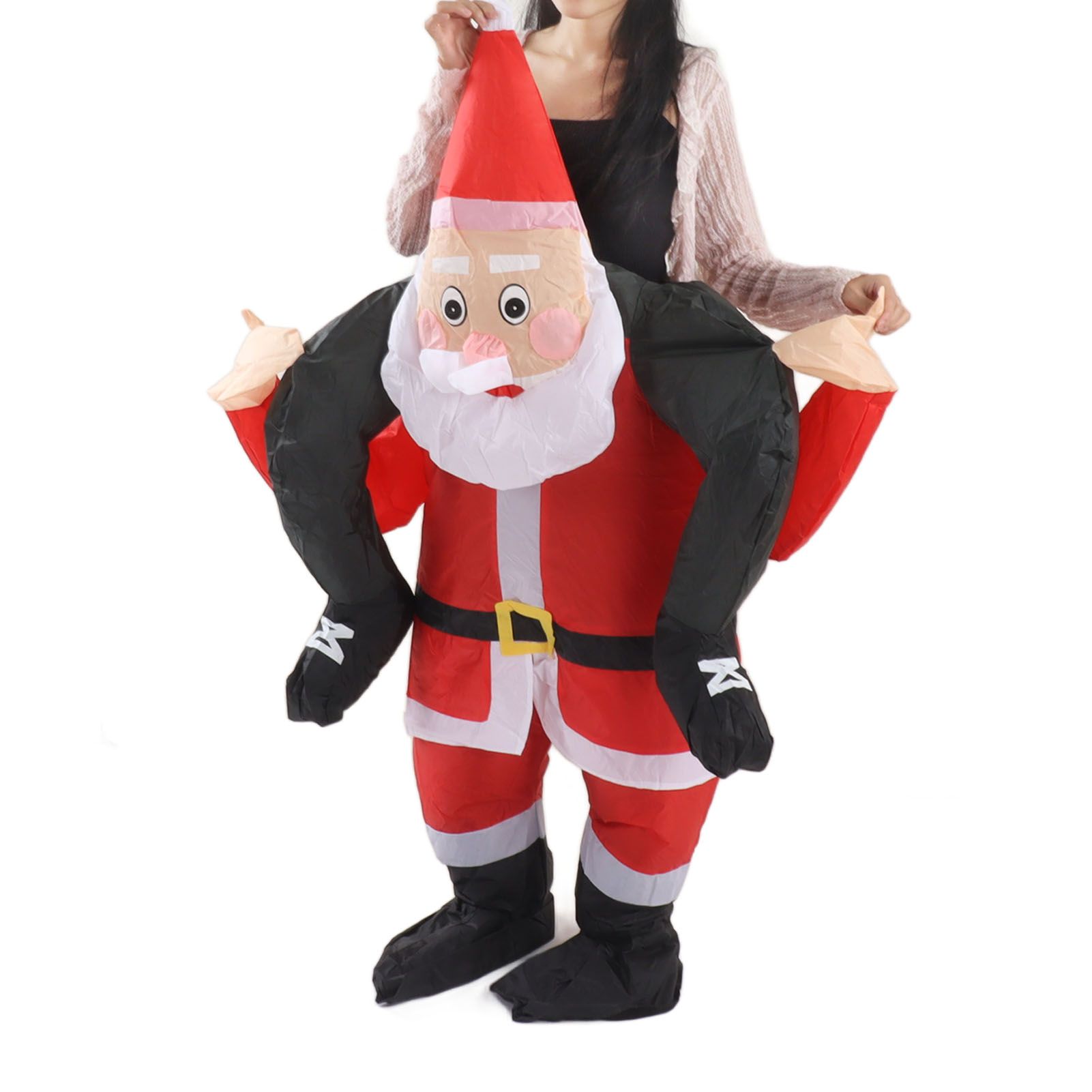 Santa Costume Funny Father Christmas Riding Inflatable Show Party Cosplay Role Playing Props Teenager(120‑140cm) - Image 2