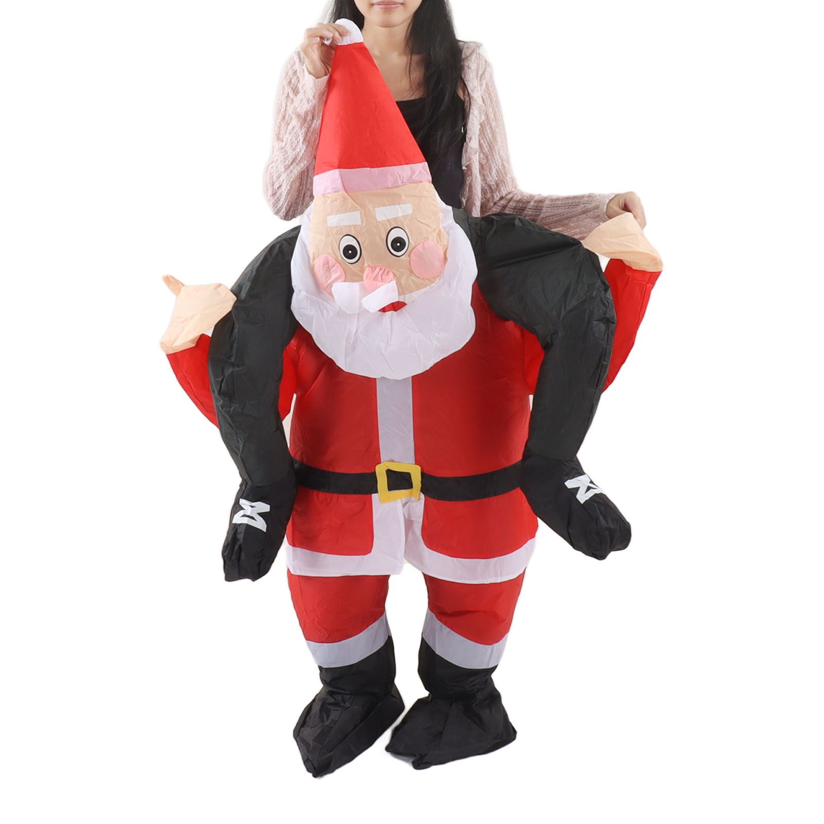 Santa Costume Funny Father Christmas Riding Inflatable Show Party Cosplay Role Playing Props Teenager(120‑140cm) - Image 3