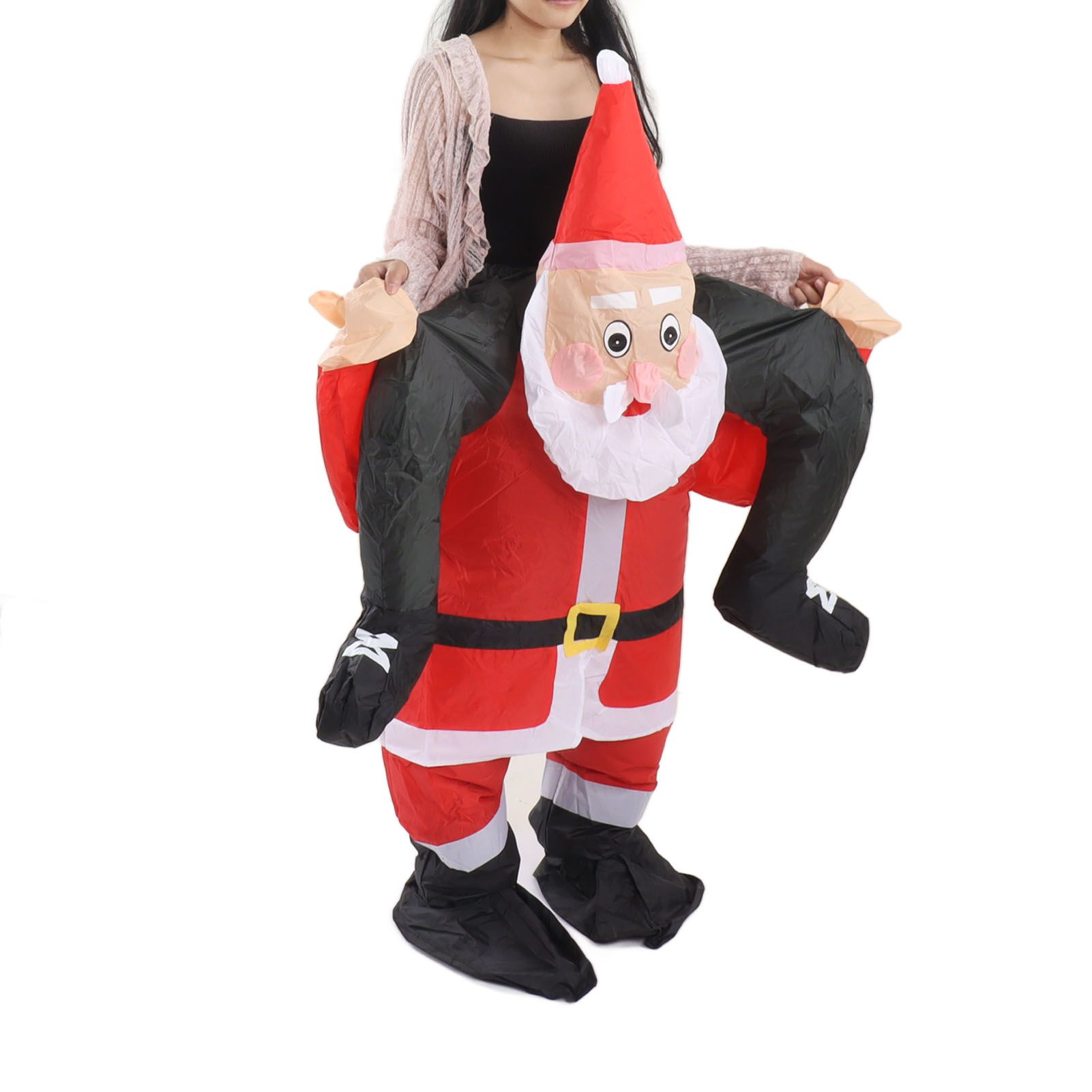 Santa Costume Funny Father Christmas Riding Inflatable Show Party Cosplay Role Playing Props Teenager(120‑140cm) - Image 4