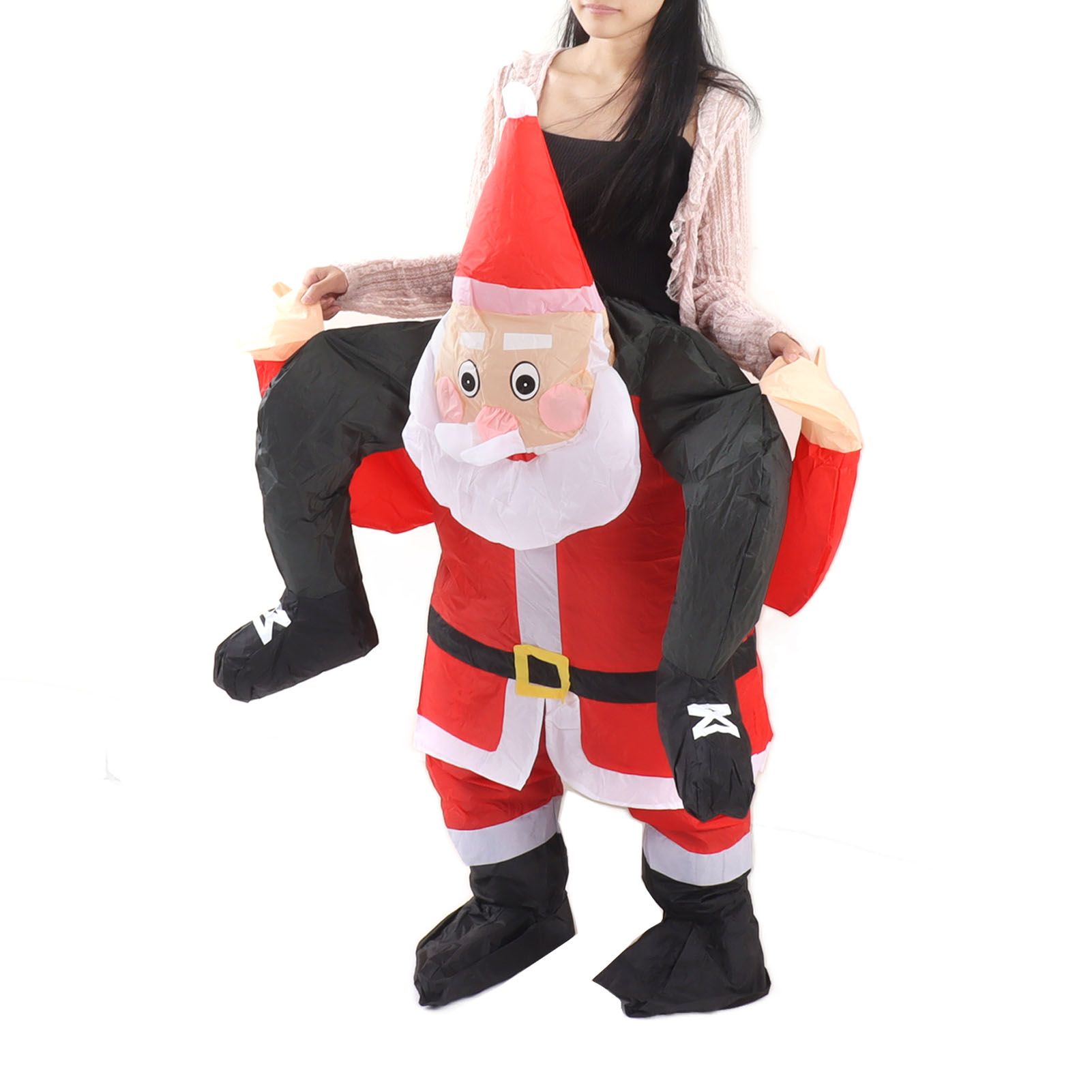 Santa Costume Funny Father Christmas Riding Inflatable Show Party Cosplay Role Playing Props Teenager(120‑140cm) - Image 5