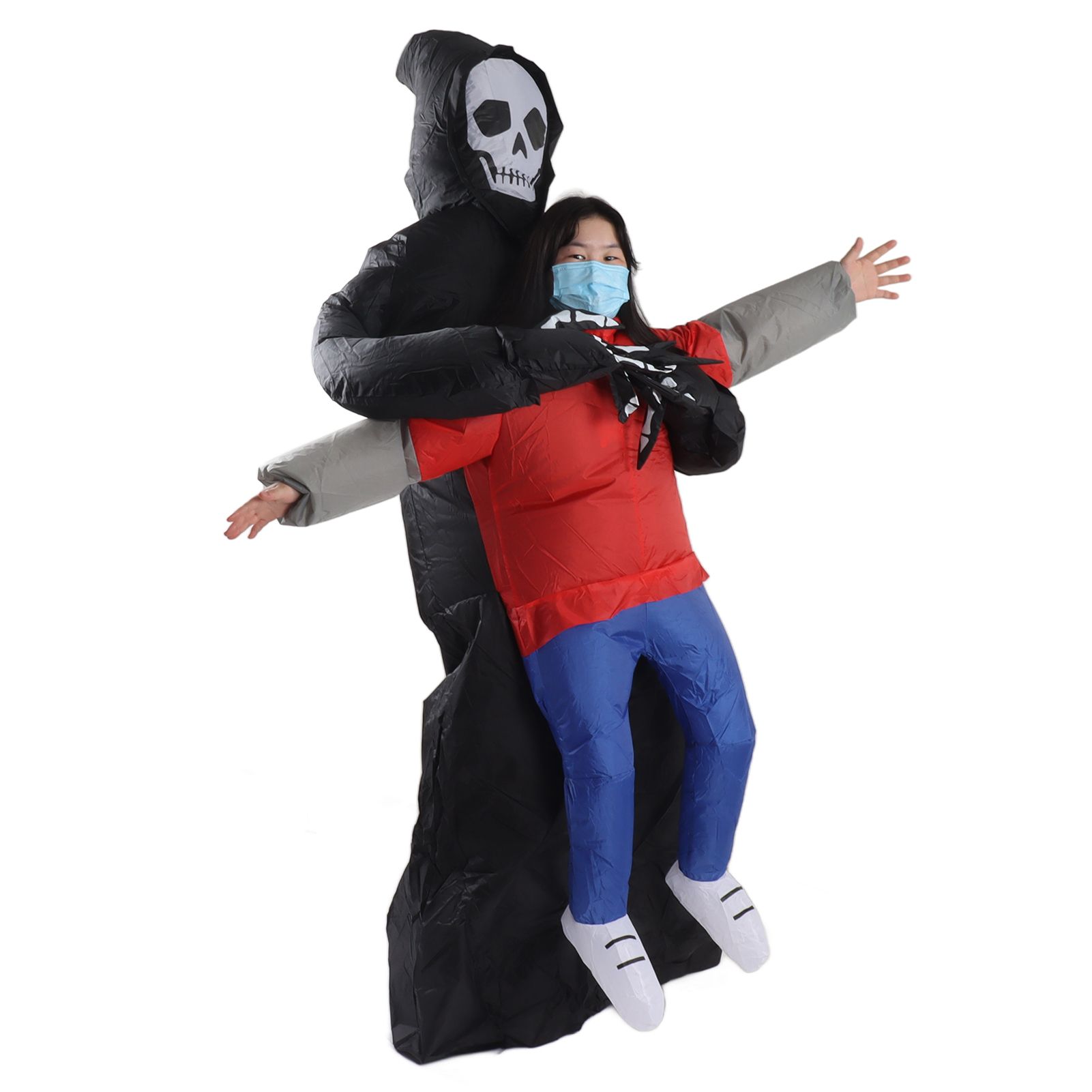 Black Scary Ghost Inflatable Costume Adult Halloween Party Funny Waterproof Cosplay Costume Props - Image 5